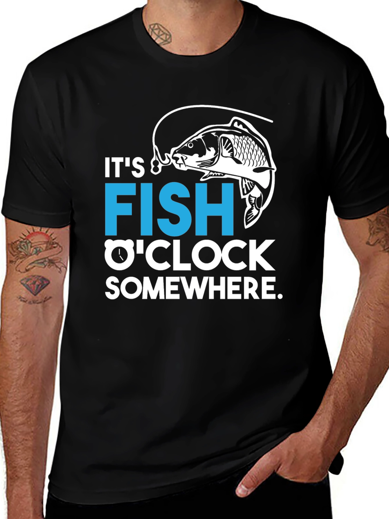 Its FISH OCLOCK Somewhere T-Shirt