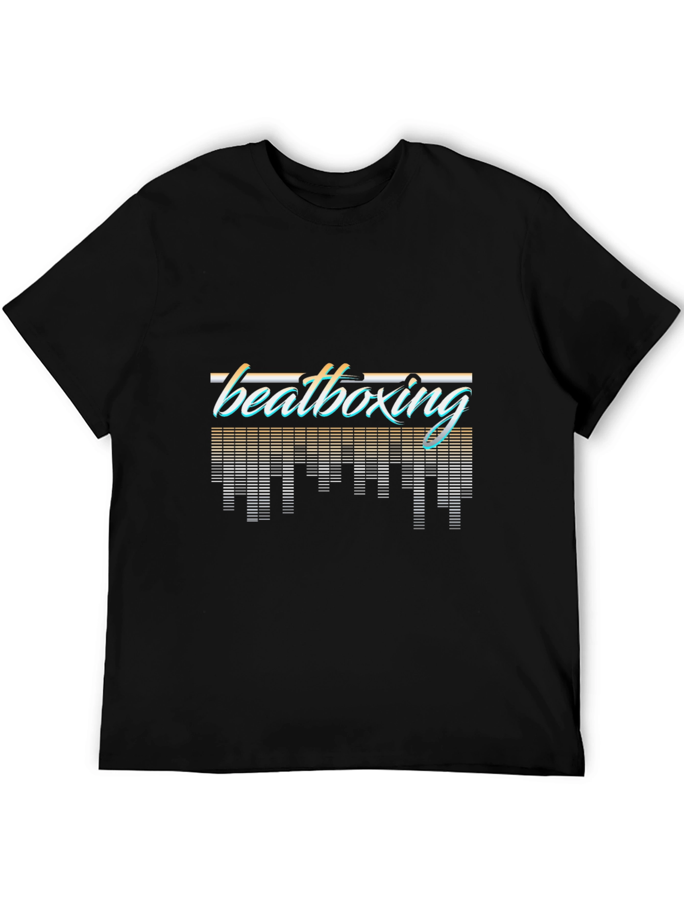 Beatboxing Graphic Print Black T-Shirt