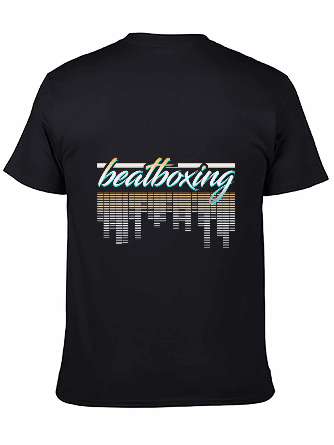 Beatboxing Graphic Print Black T-Shirt