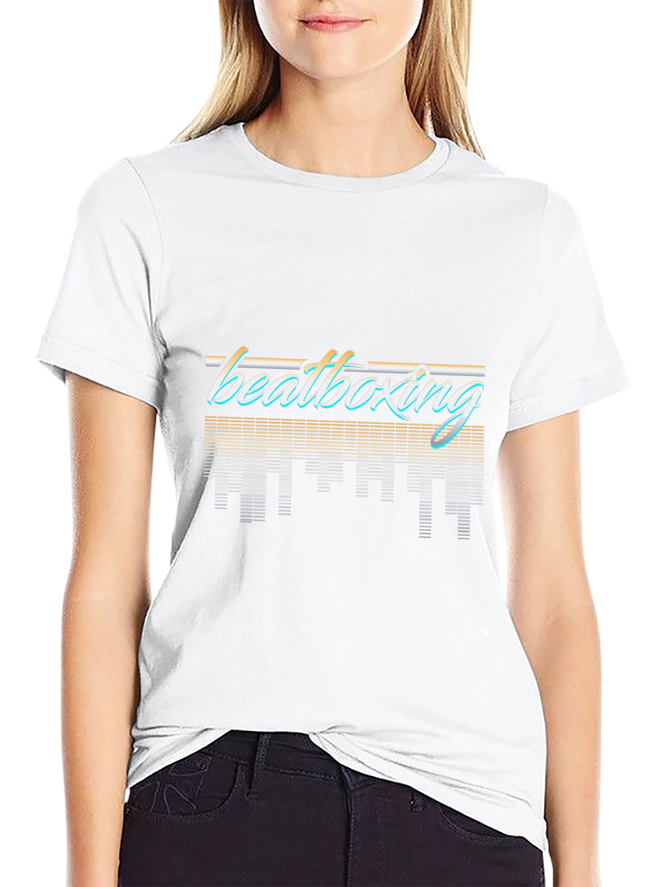 Beatboxing Graphic Print Black T-Shirt