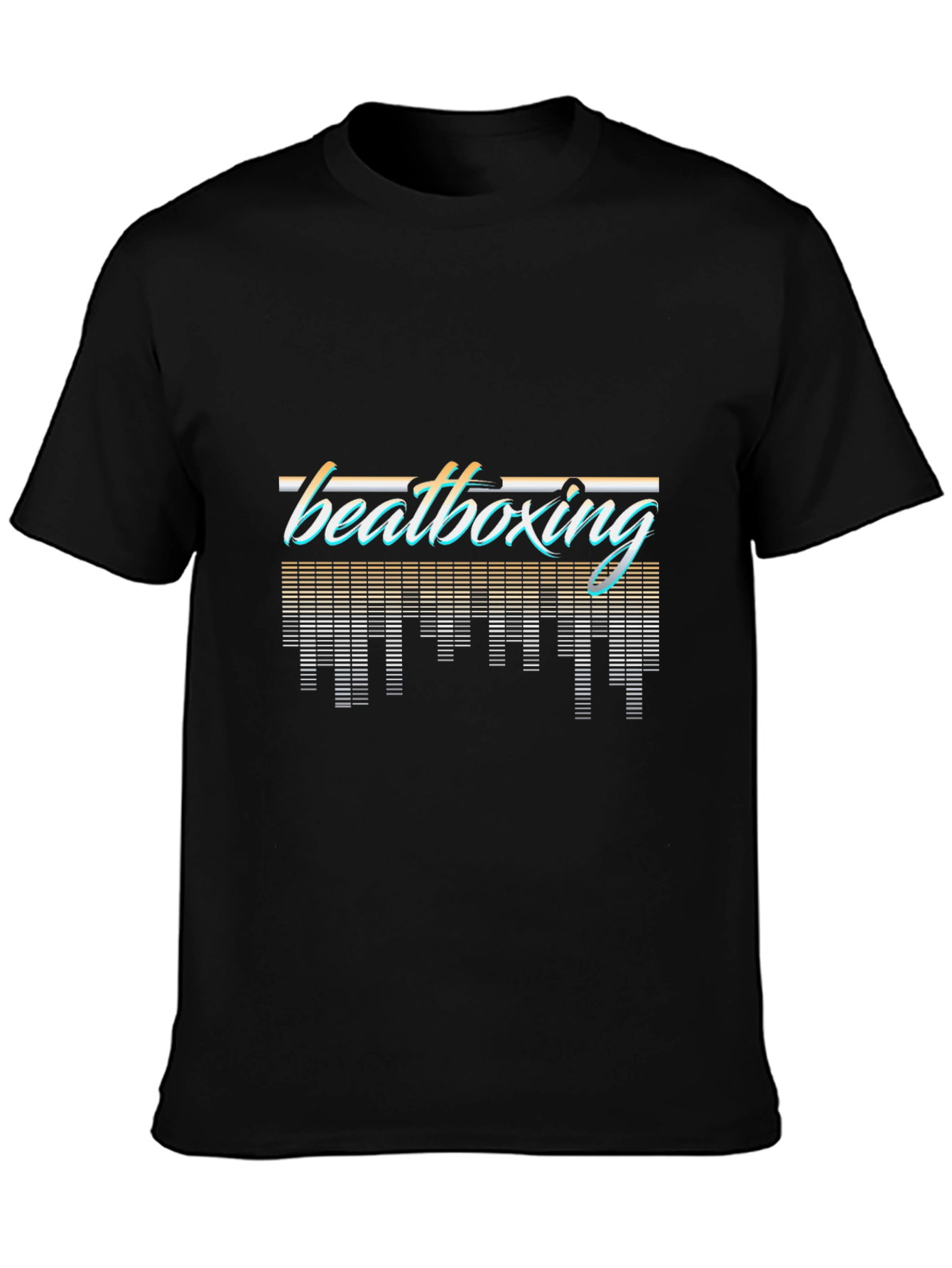Beatboxing Graphic Print Black T-Shirt