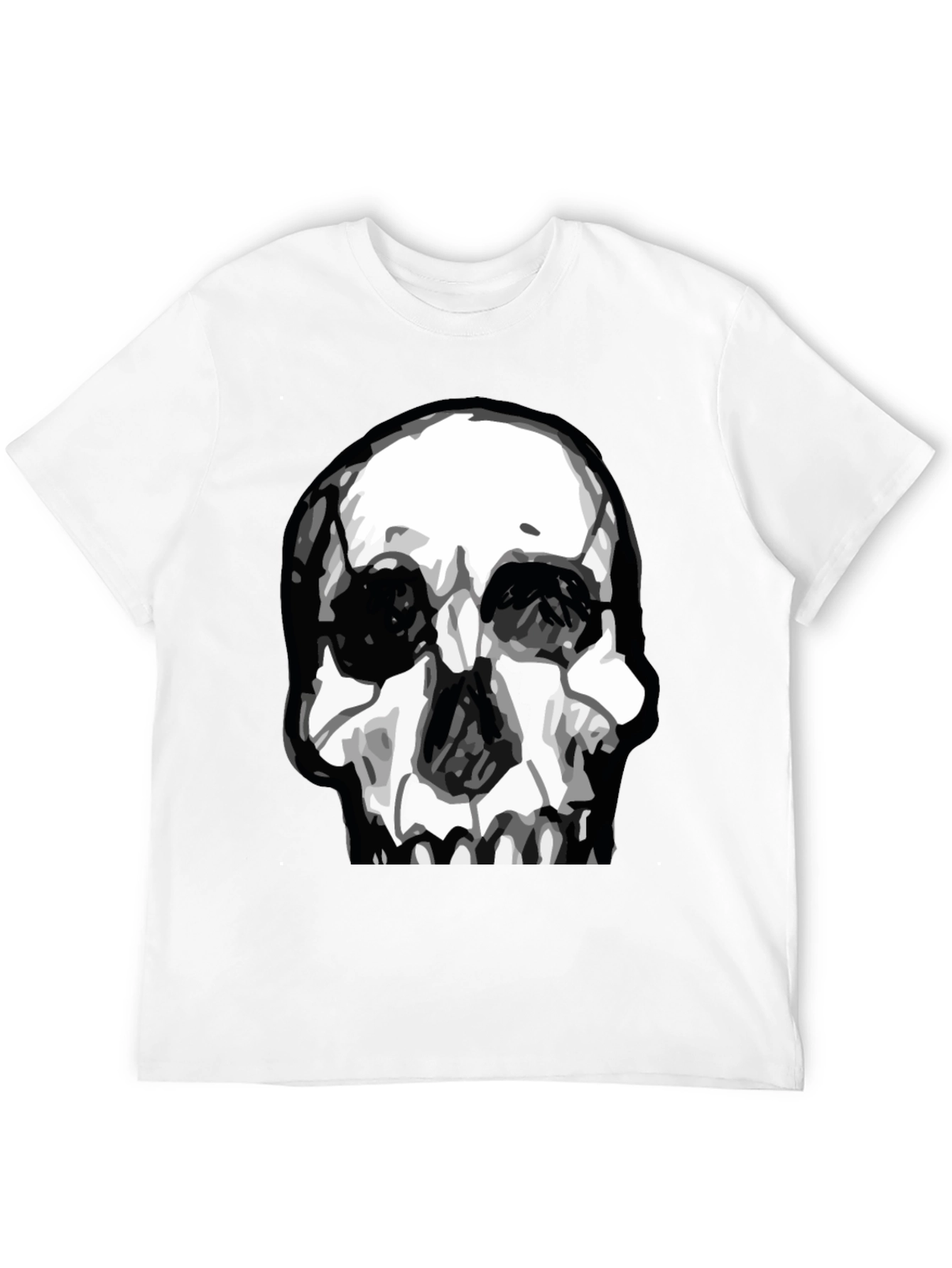 Skull Graphic T-Shirt - Black Cotton Tee