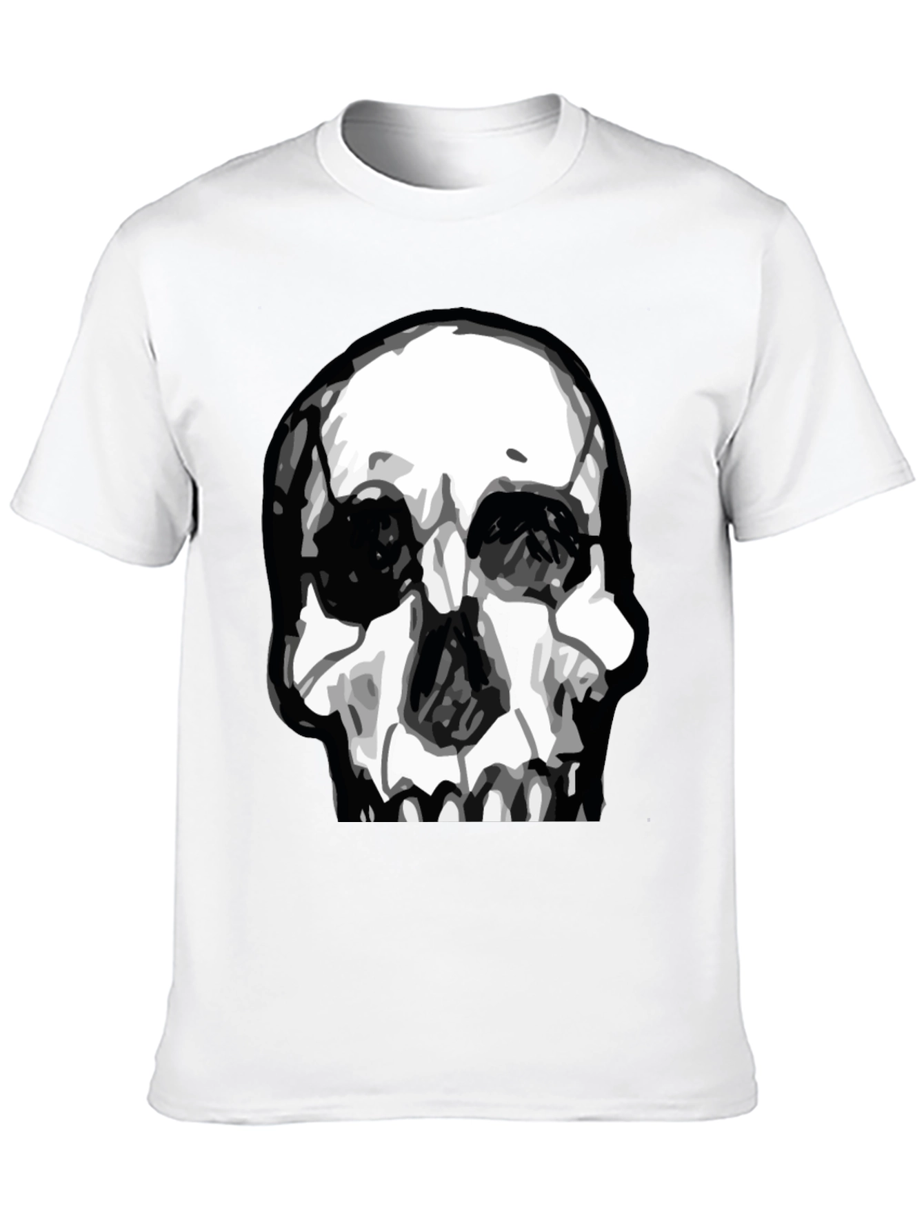 Skull Graphic T-Shirt - Black Cotton Tee