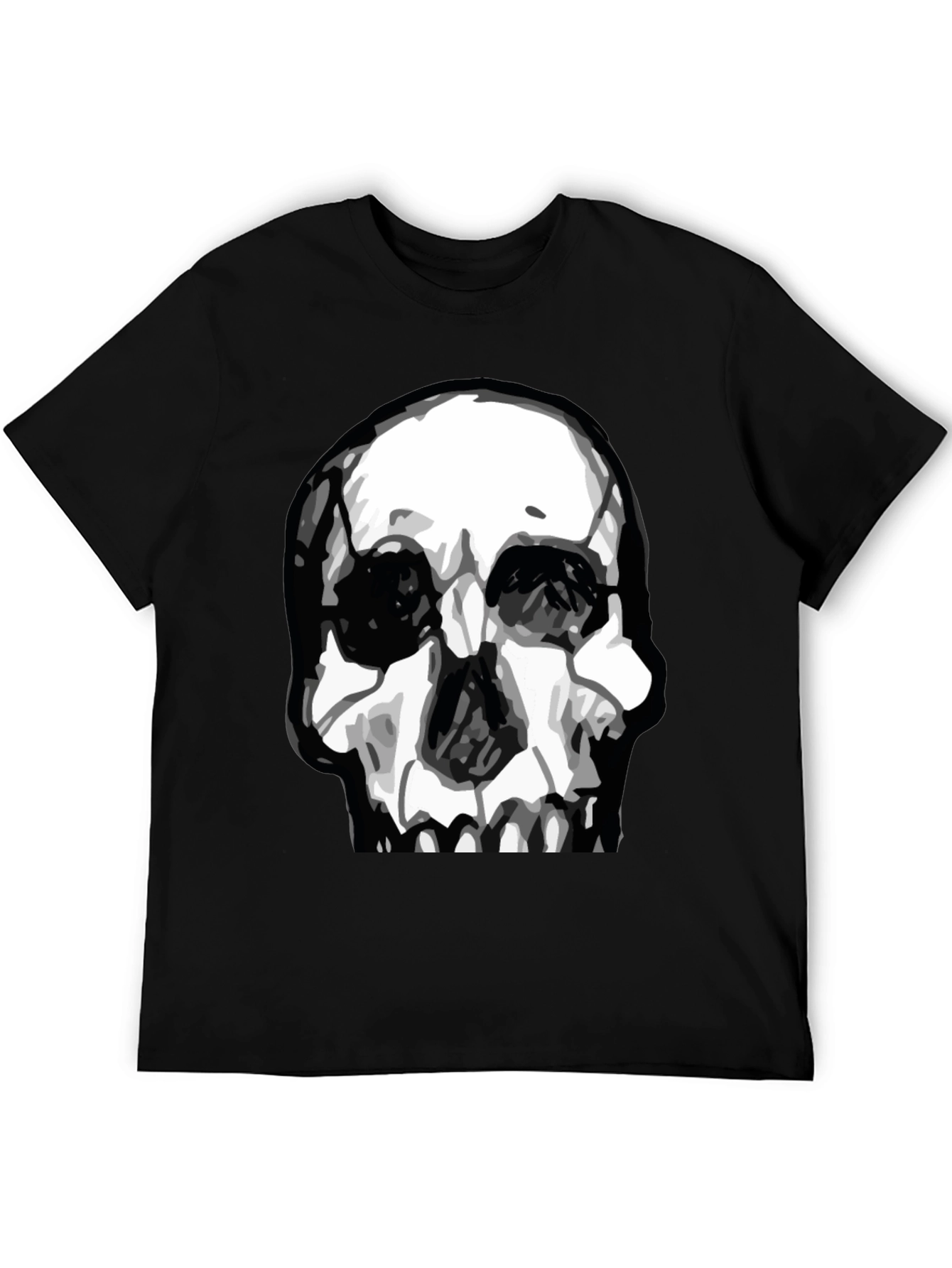Skull Graphic T-Shirt - Black Cotton Tee
