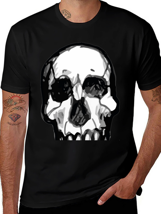 Skull Graphic T-Shirt - Black Cotton Tee