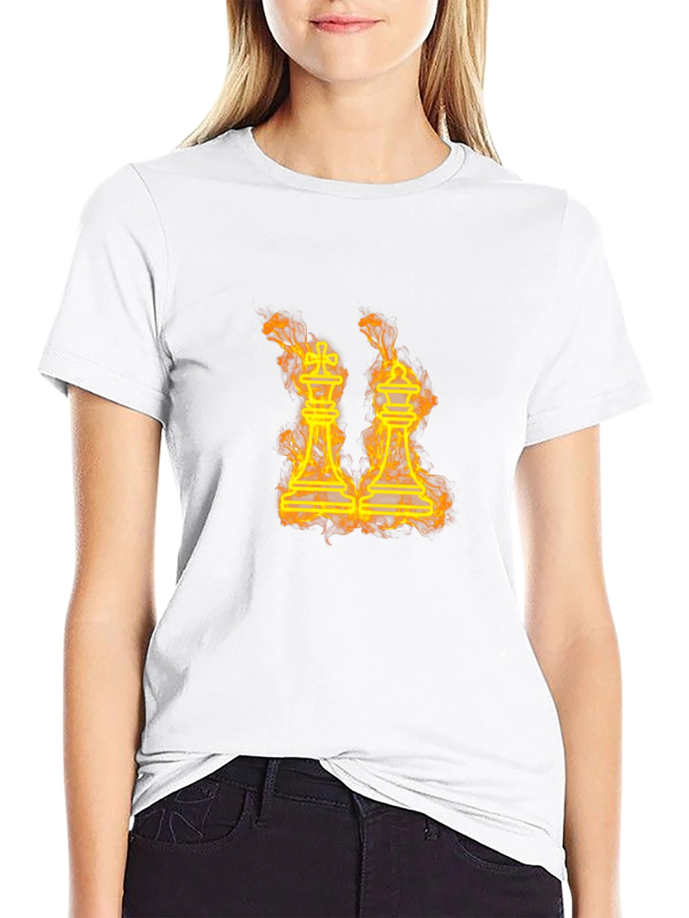 Fiery Chess Kings Graphic Tee