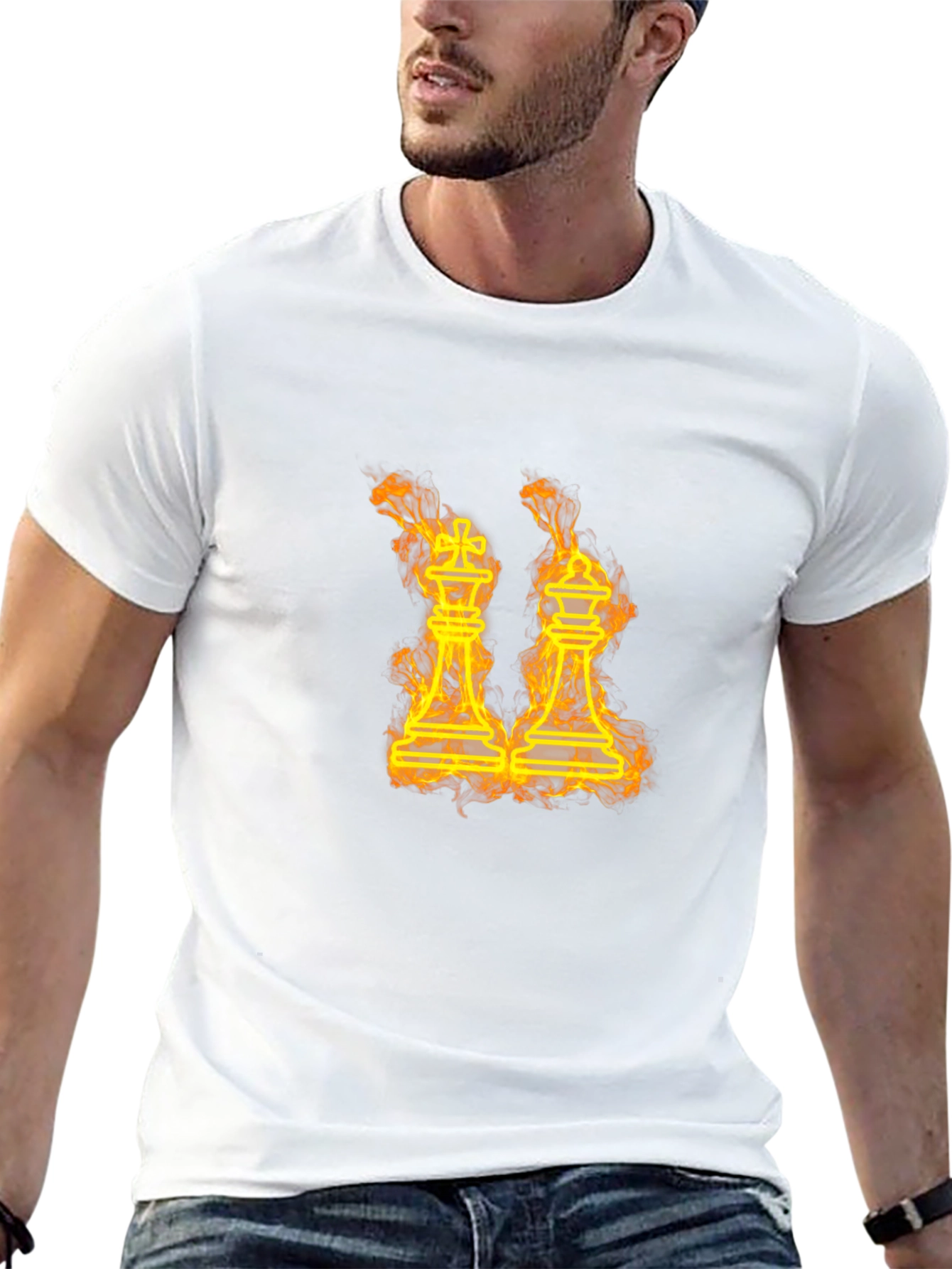 Fiery Chess Kings Graphic Tee