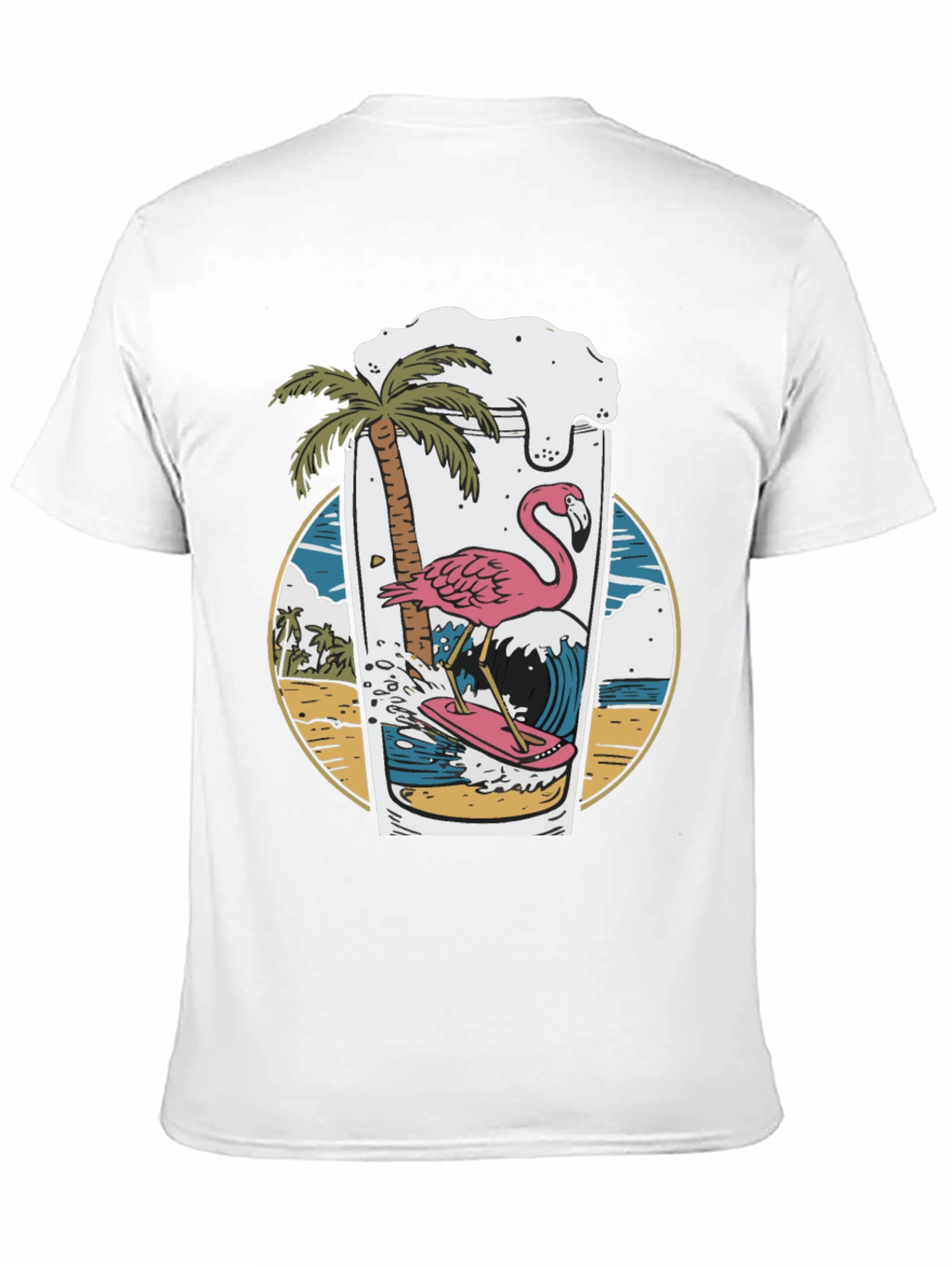 Tropical Flamingo Beer T-Shirt