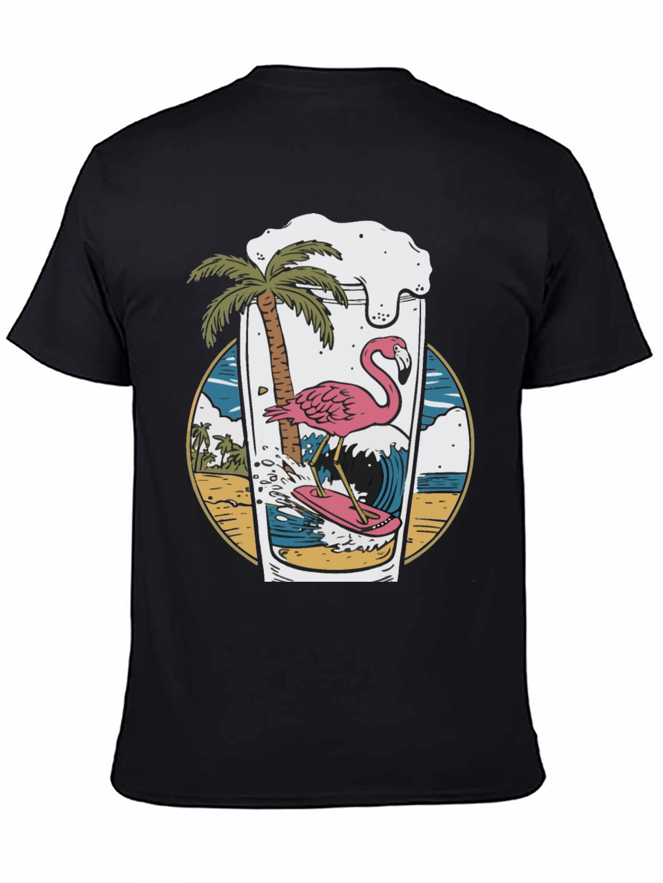 Tropical Flamingo Beer T-Shirt