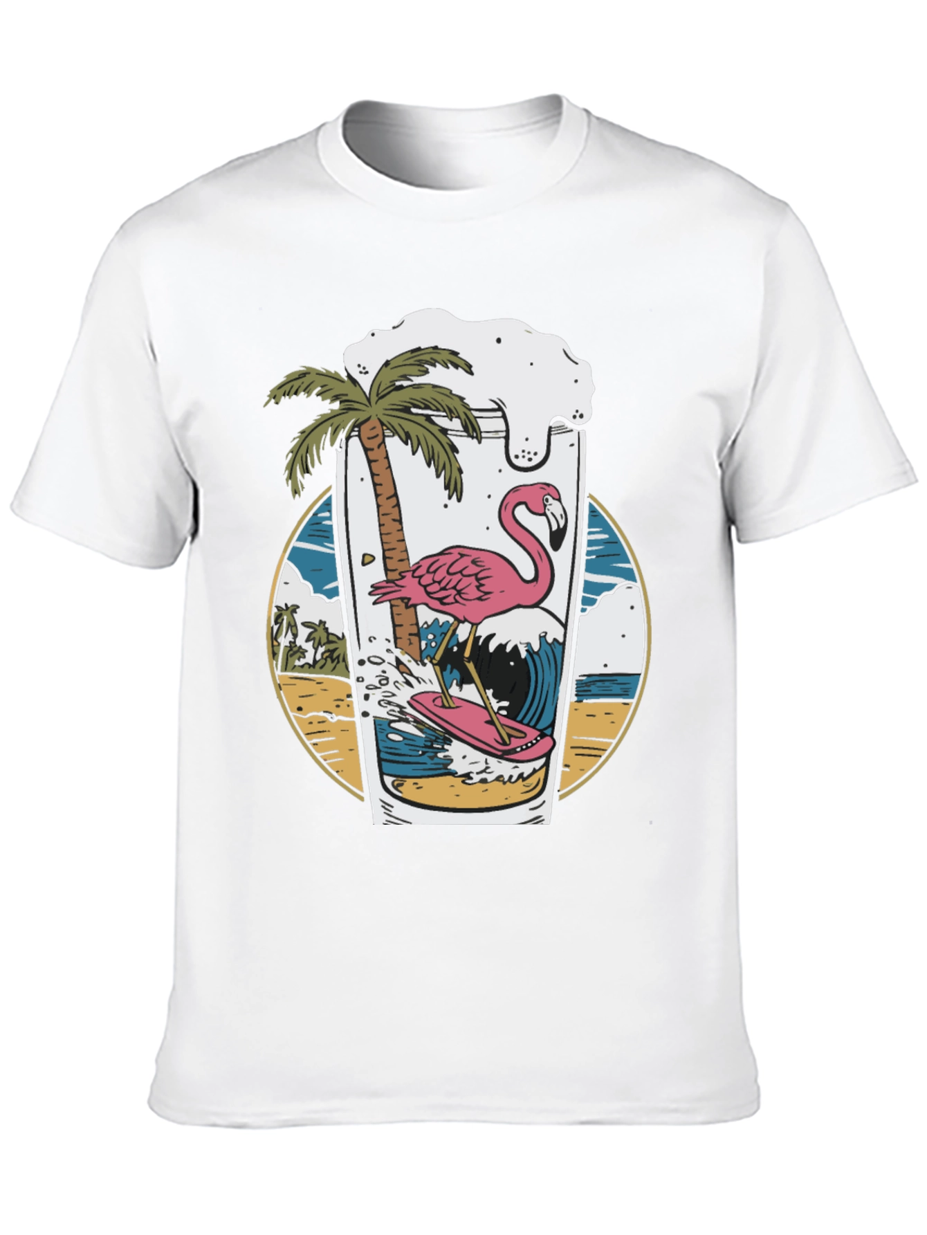 Tropical Flamingo Beer T-Shirt