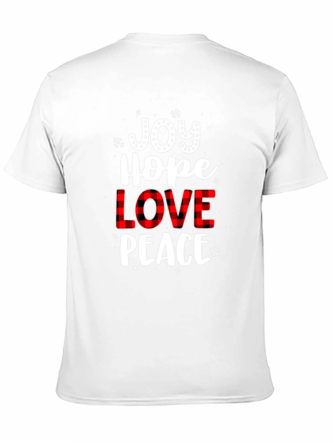 Joy Hope Love Peace Black Graphic Tee