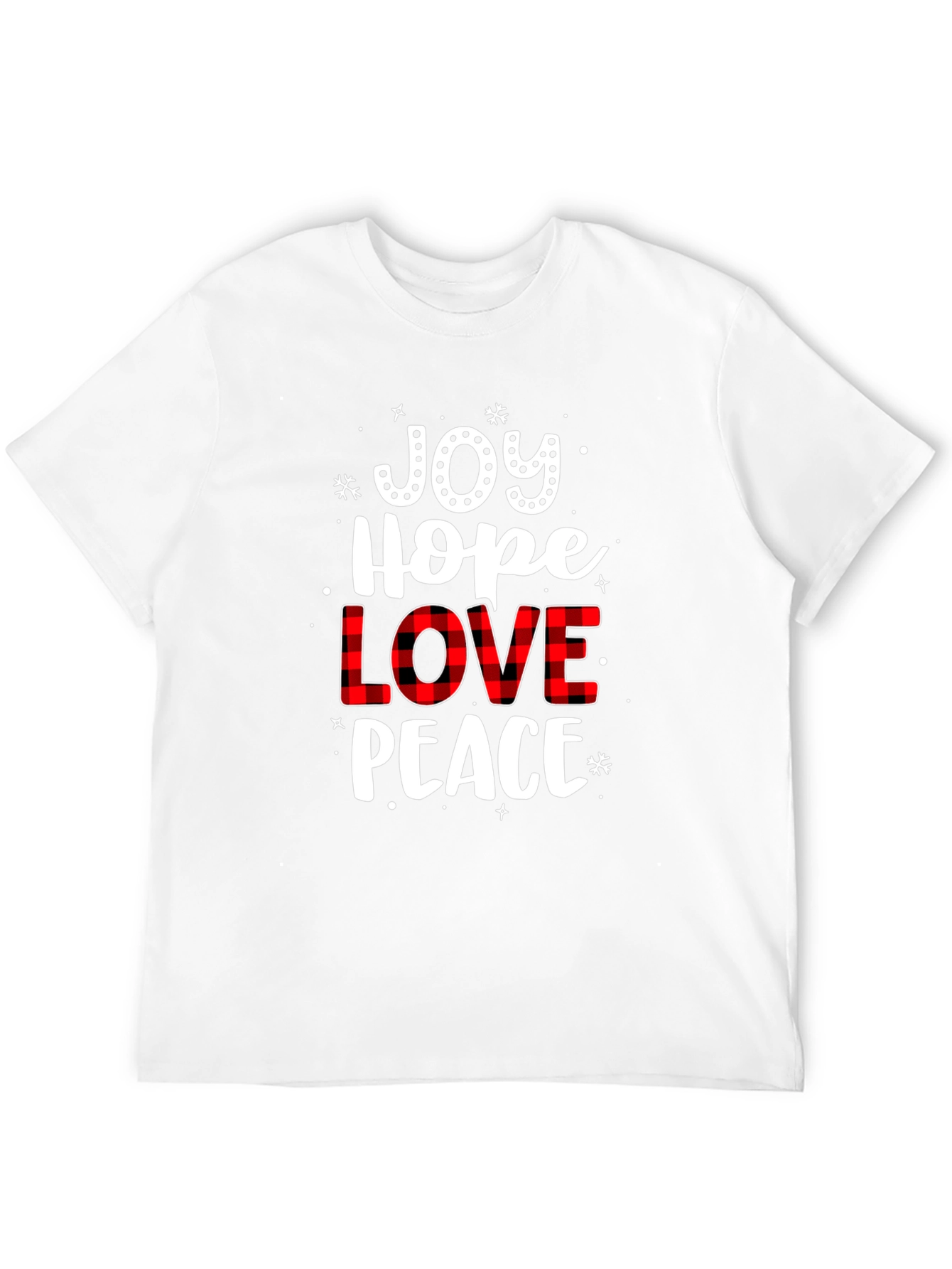 Joy Hope Love Peace Black Graphic Tee