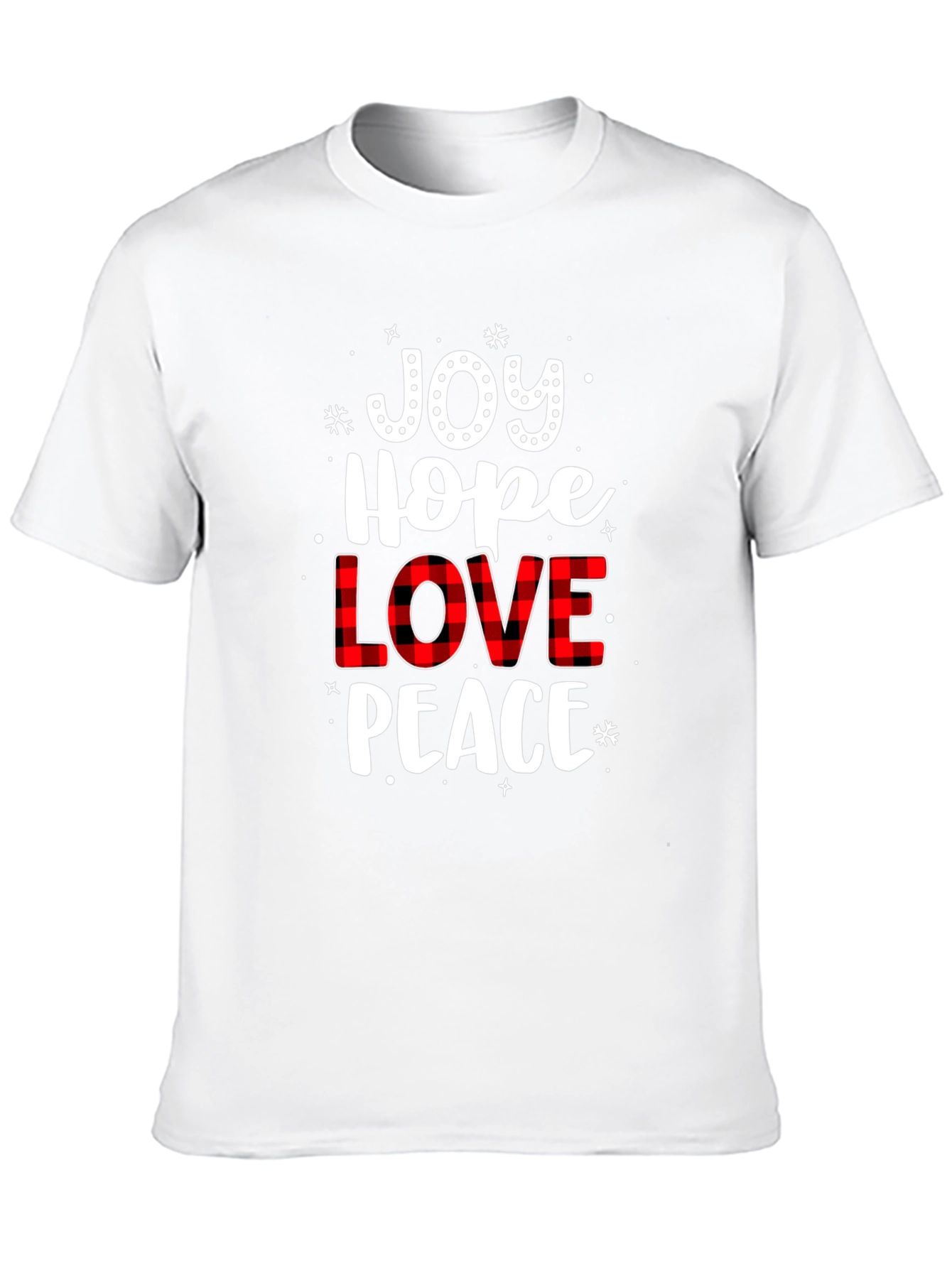 Joy Hope Love Peace Black Graphic Tee