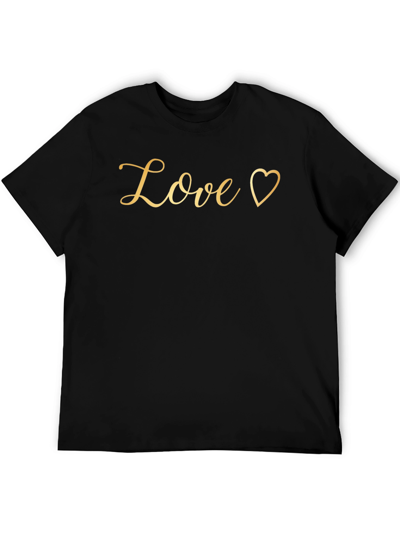 Love Heart Graphic Tee - Black