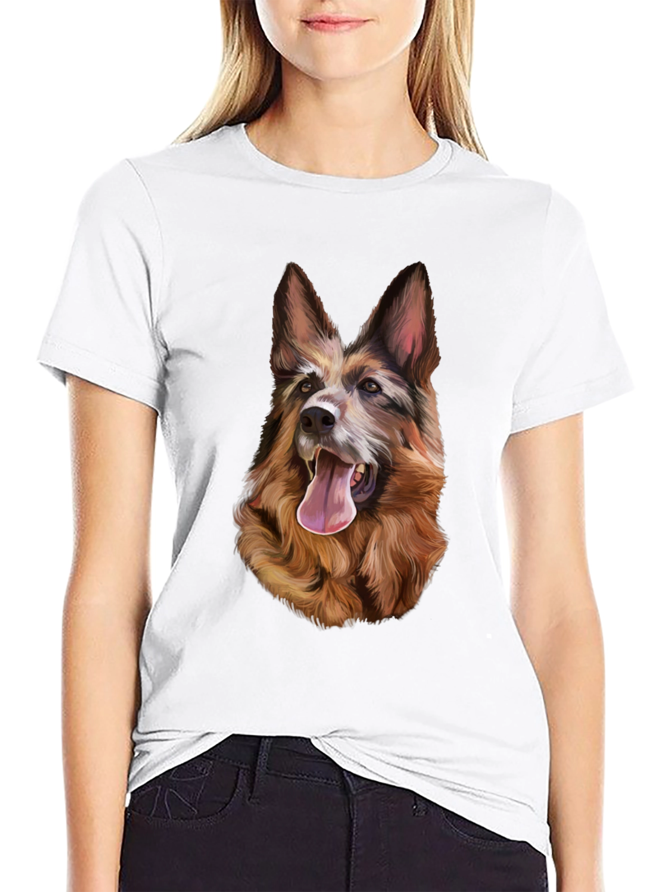 Dog Graphic T-Shirt - Black
