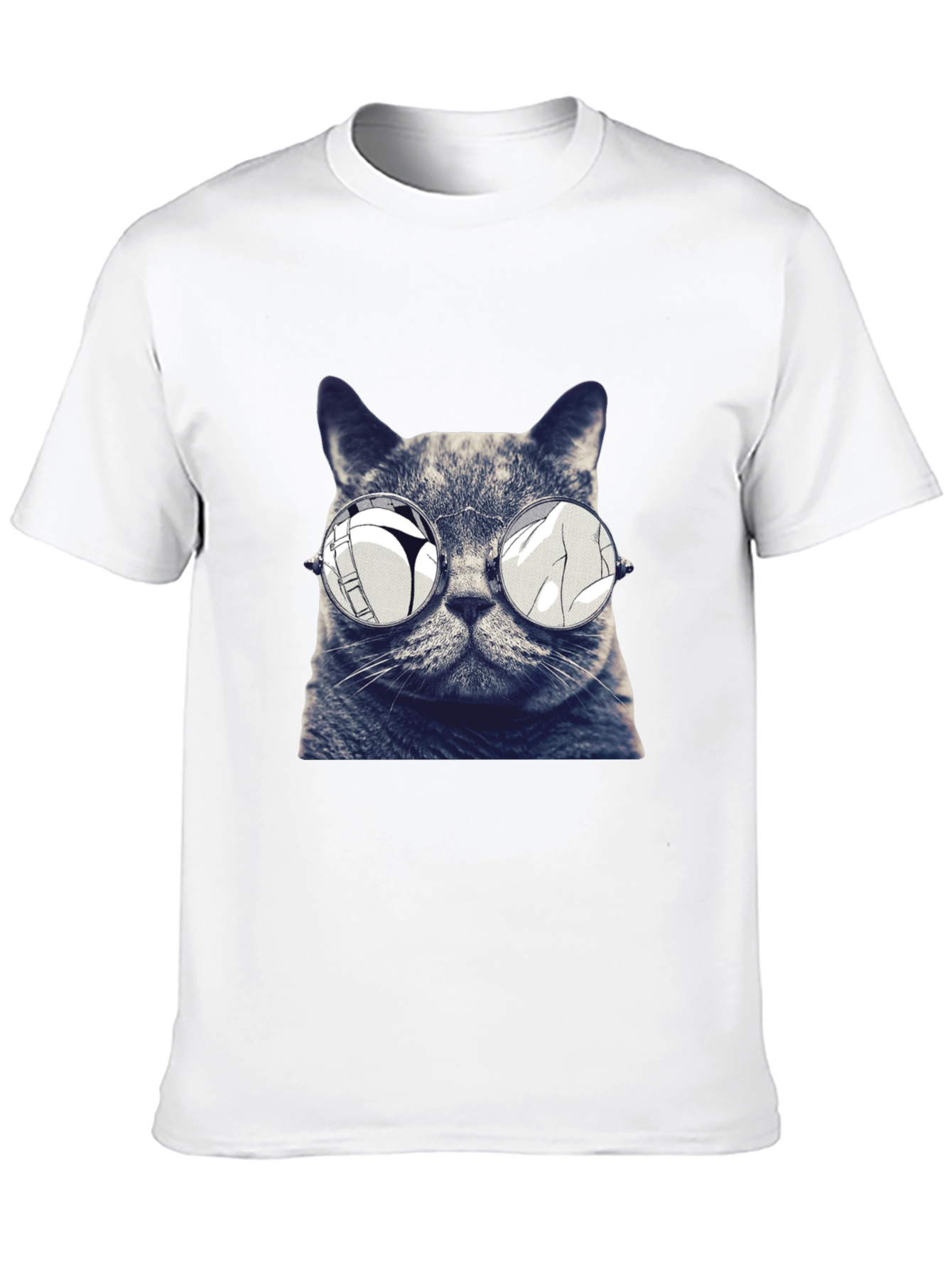 Cool Cat Tee - Reflective Sunglasses