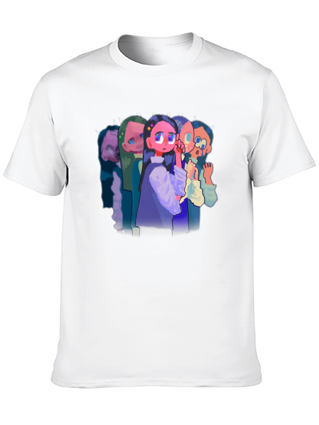 Anime Style Graphic Black T-Shirt