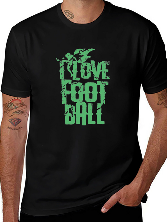 I Love Football T-Shirt - Stylish Graphic Tee for Sports Fans