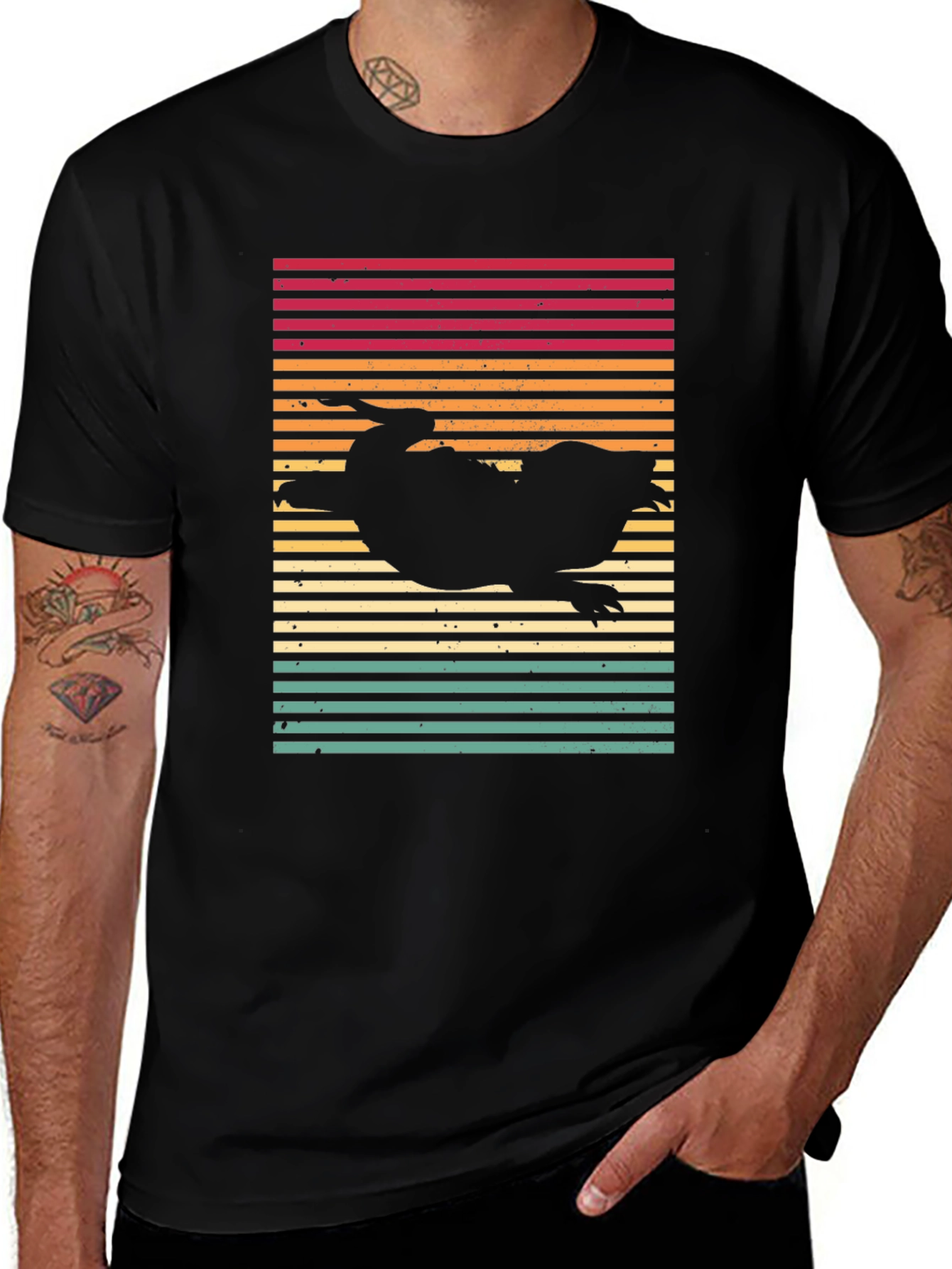 Retro Platypus T-Shirt - Sunset Style