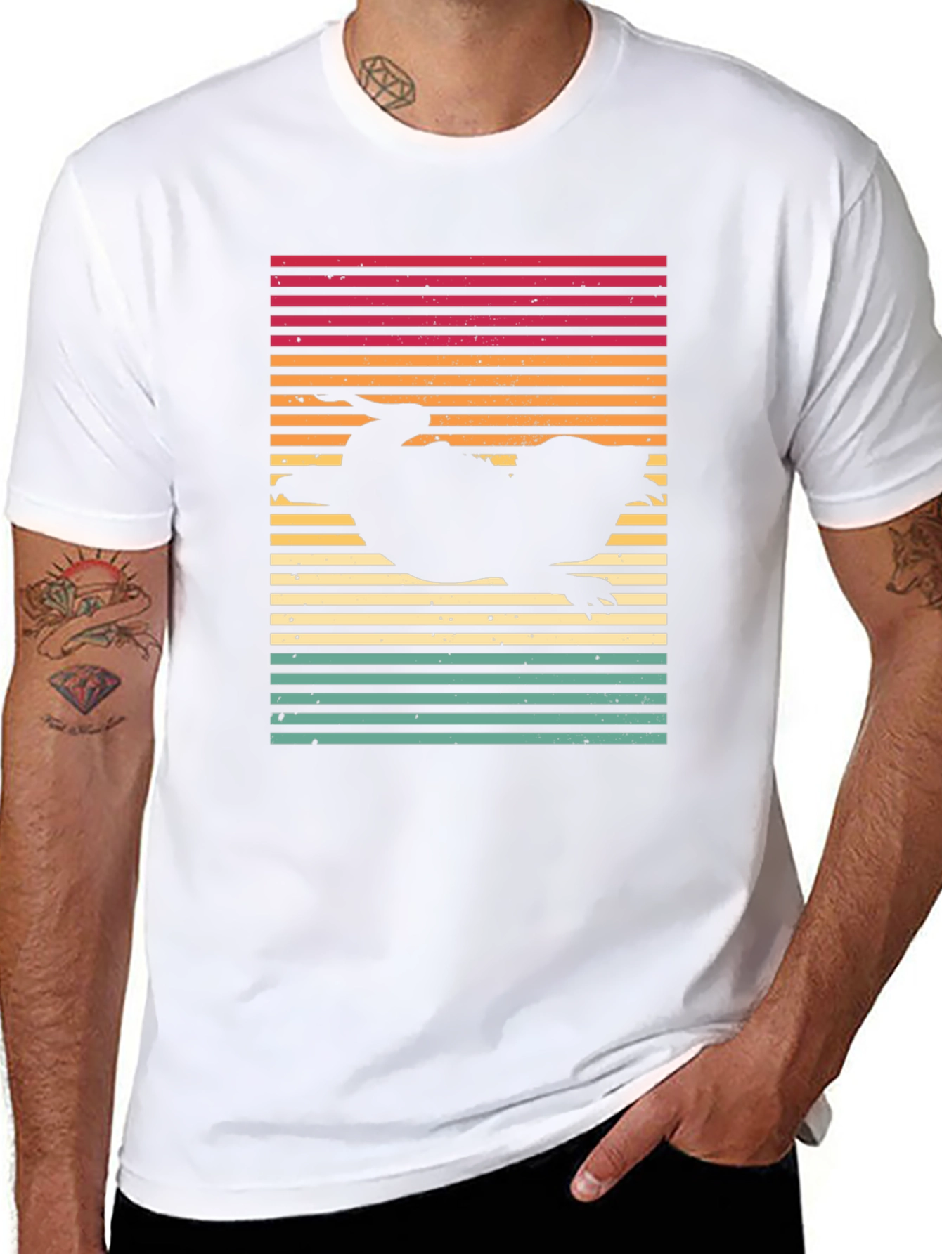 Retro Platypus T-Shirt - Sunset Style