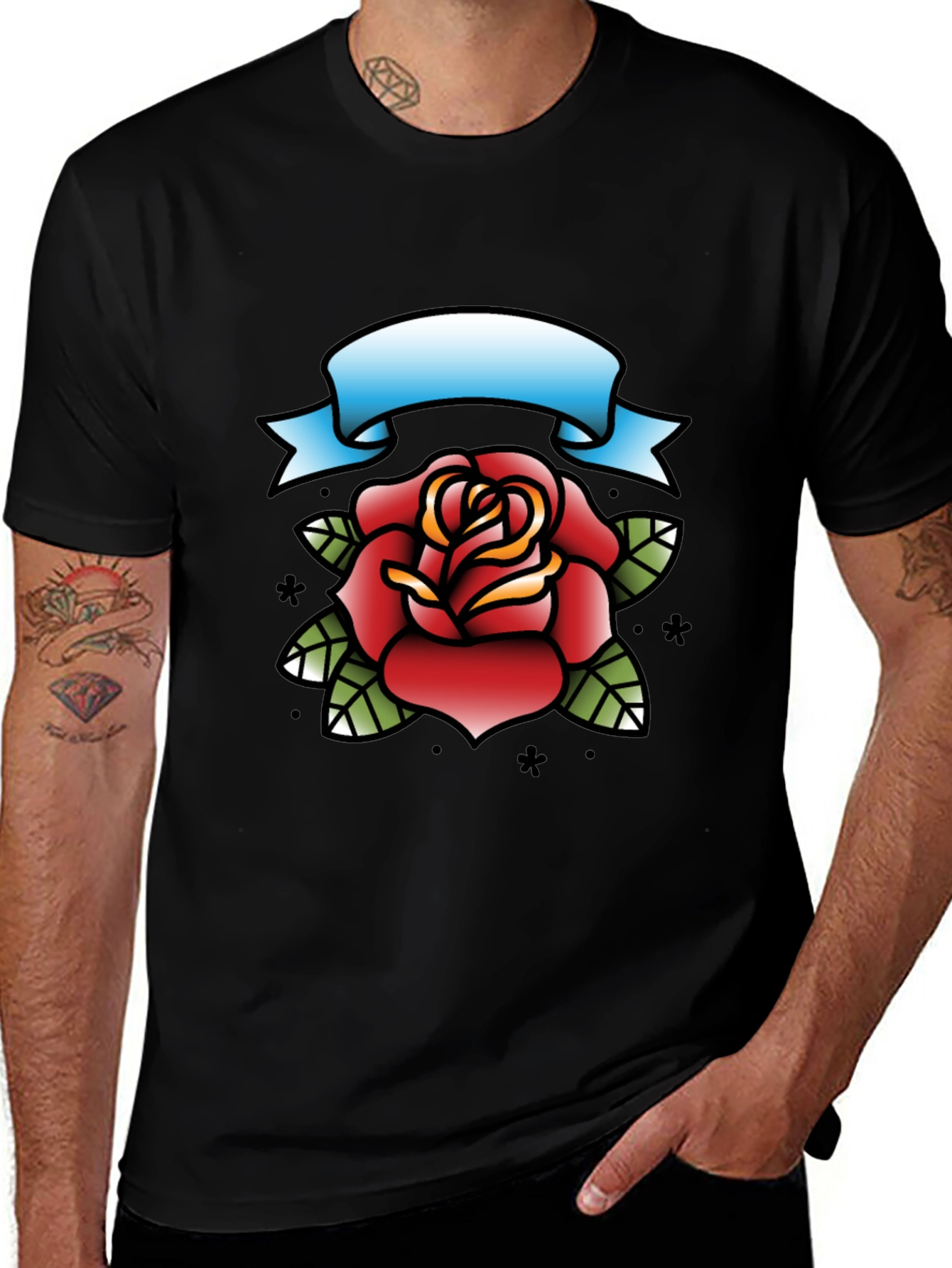 Rose Tattoo Graphic Tee - Classic Cool