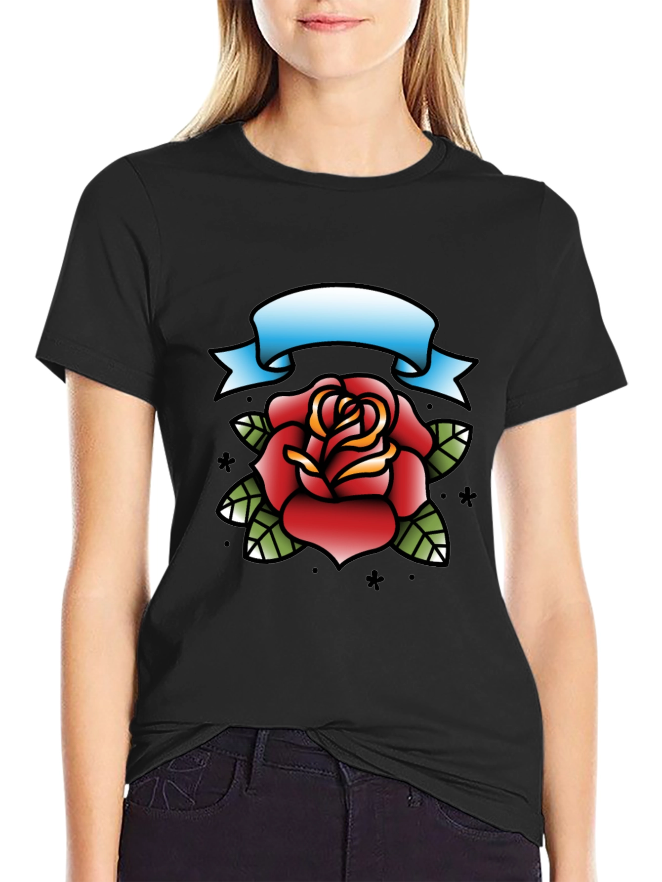 Rose Tattoo Graphic Tee - Classic Cool