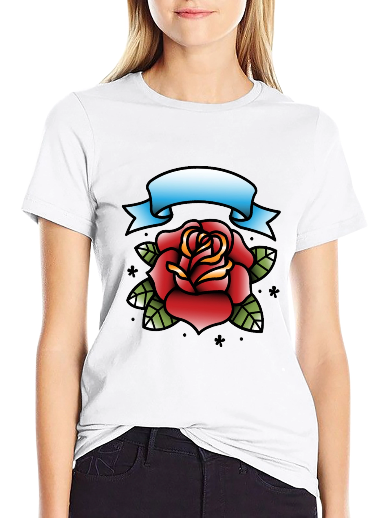 Rose Tattoo Graphic Tee - Classic Cool