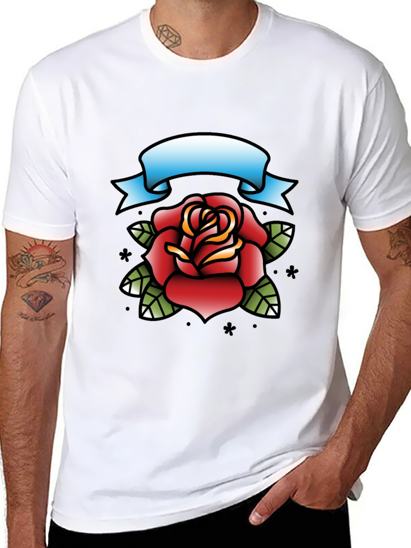 Rose Tattoo Graphic Tee - Classic Cool