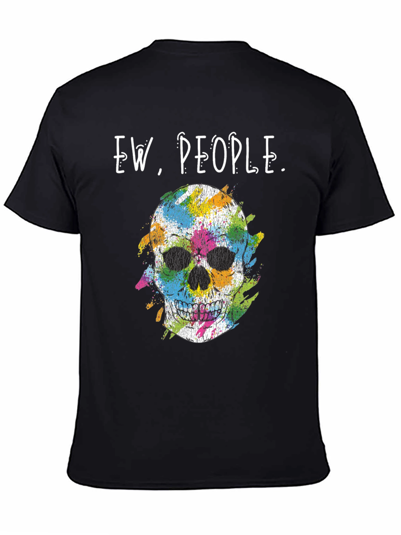 Ew People Skull Graphic T-Shirt - Trendy Casual Wear