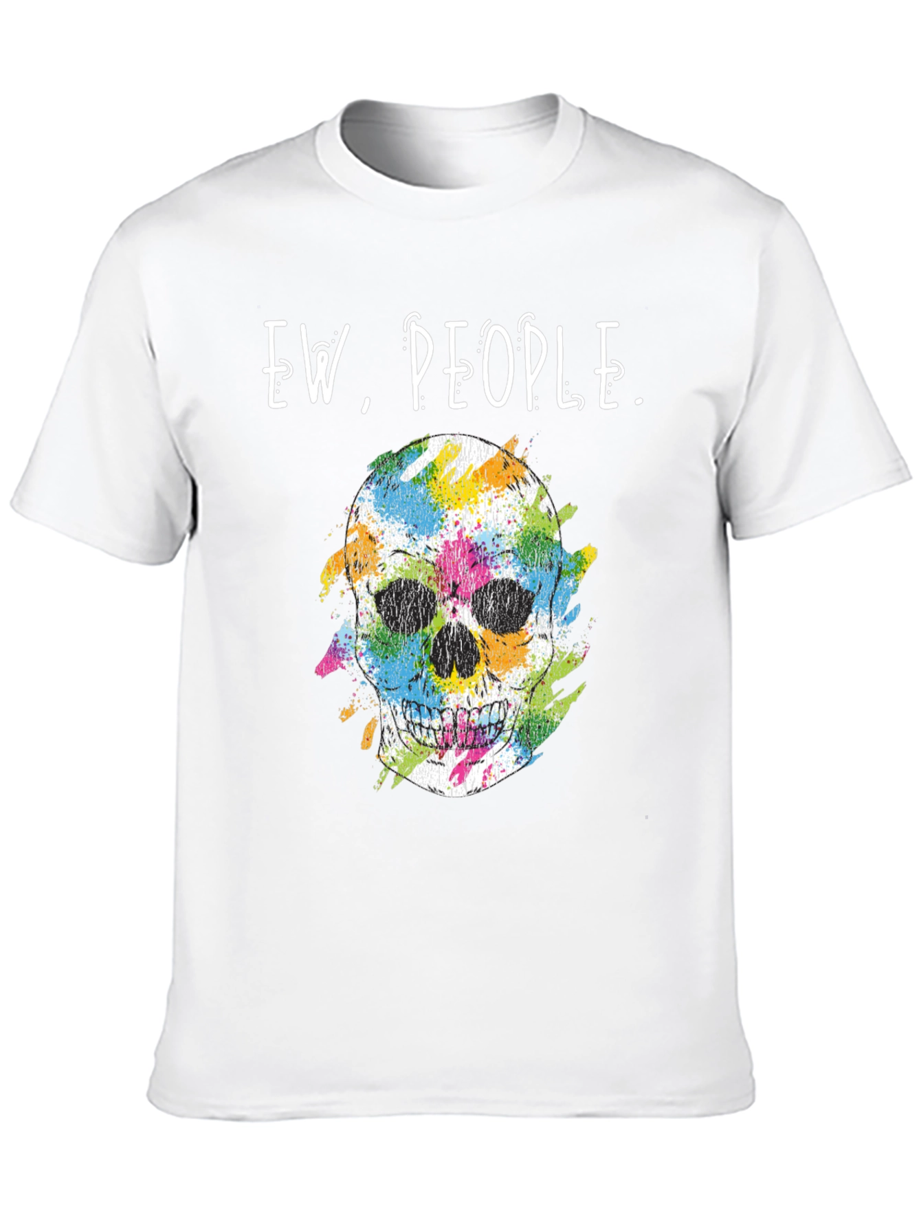 Ew People Skull Graphic T-Shirt - Trendy Casual Wear