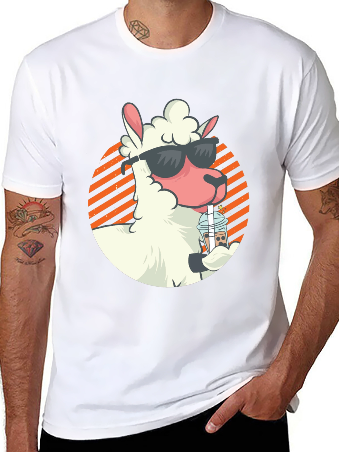 Cool Llama Bubble Tea Graphic Tee