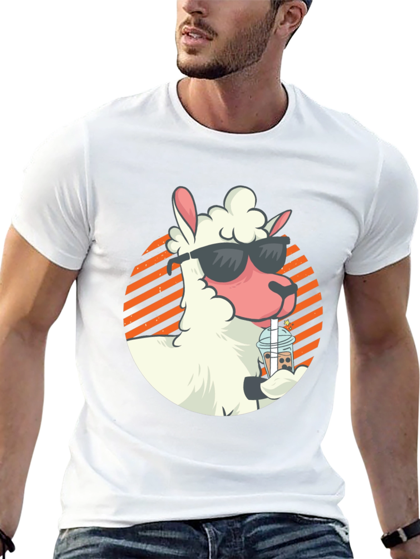 Cool Llama Bubble Tea Graphic Tee