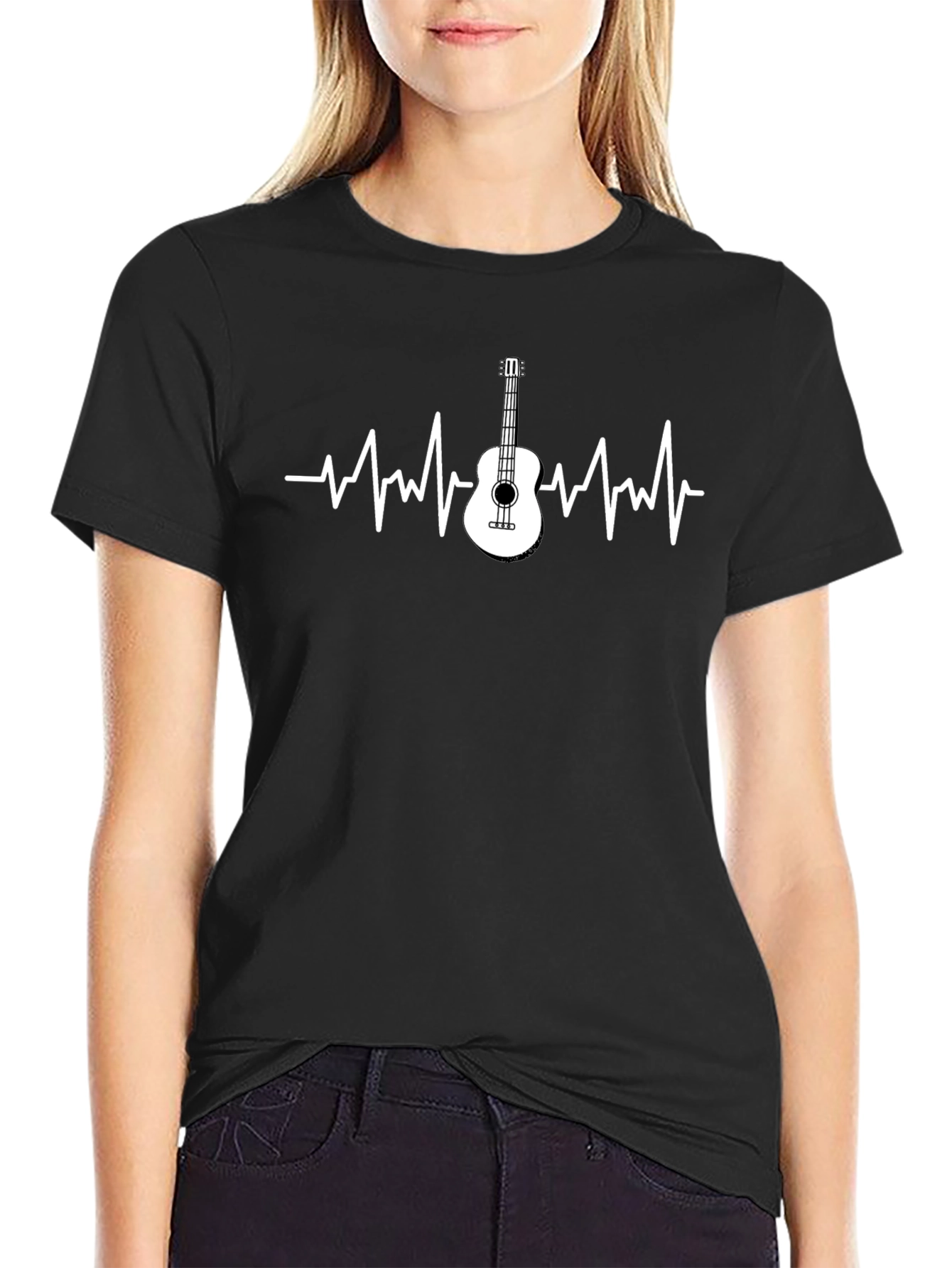 Guitar Heartbeat T-Shirt - Music Lover Tee