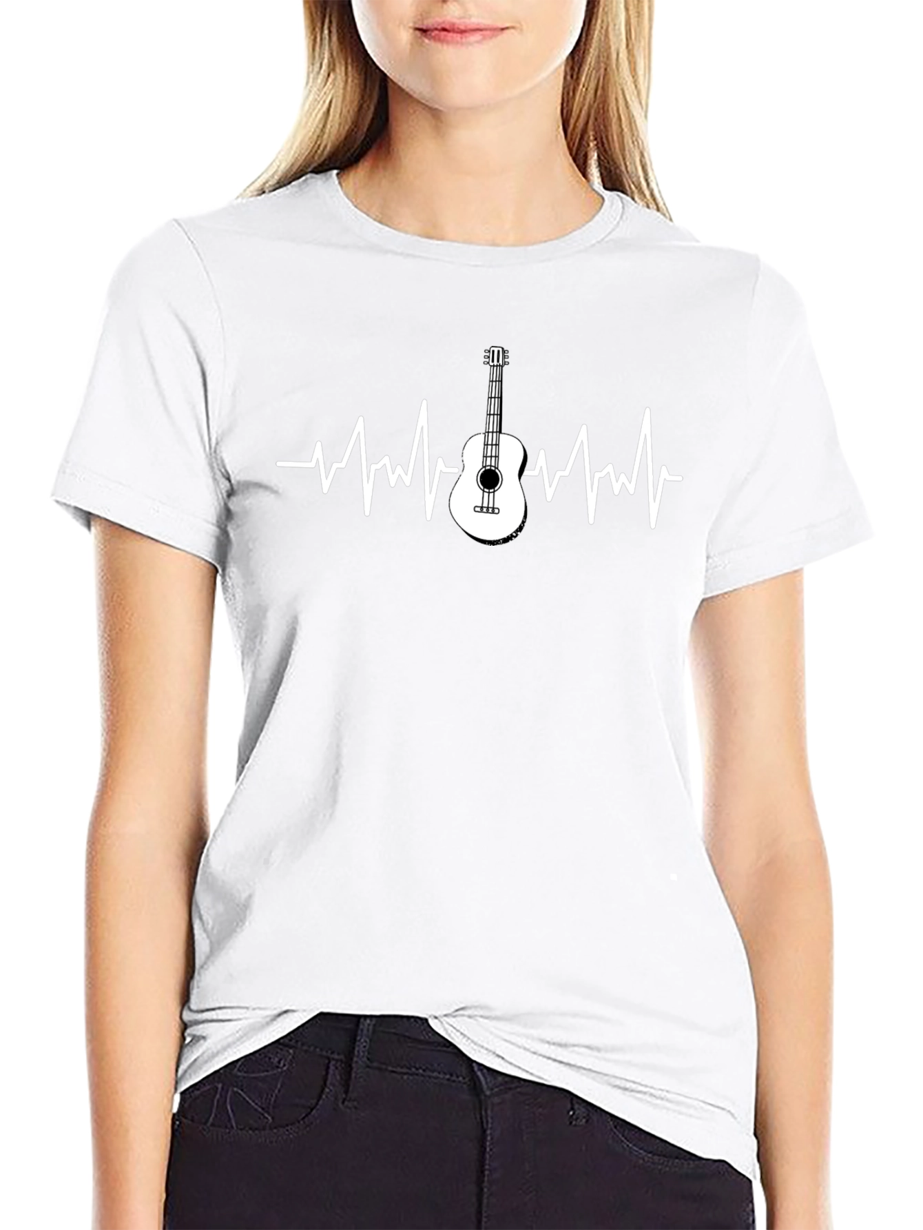 Guitar Heartbeat T-Shirt - Music Lover Tee