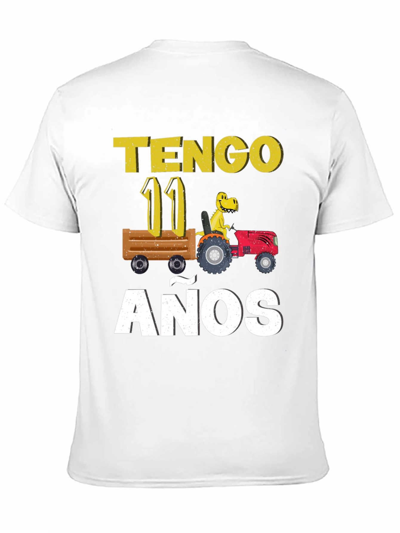 Tengo 11 Anos Dinosaur Tractor Birthday T-Shirt
