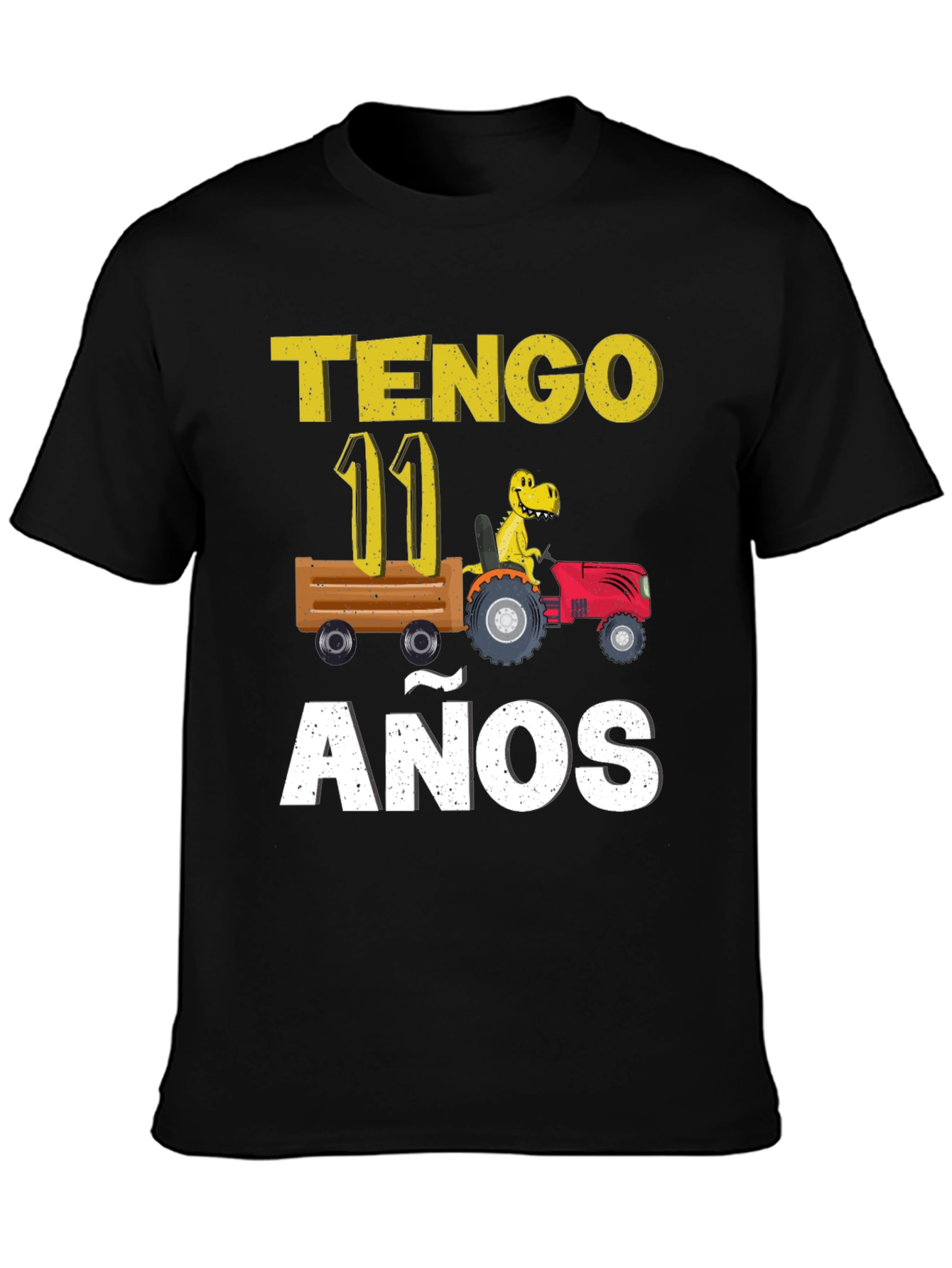 Tengo 11 Anos Dinosaur Tractor Birthday T-Shirt