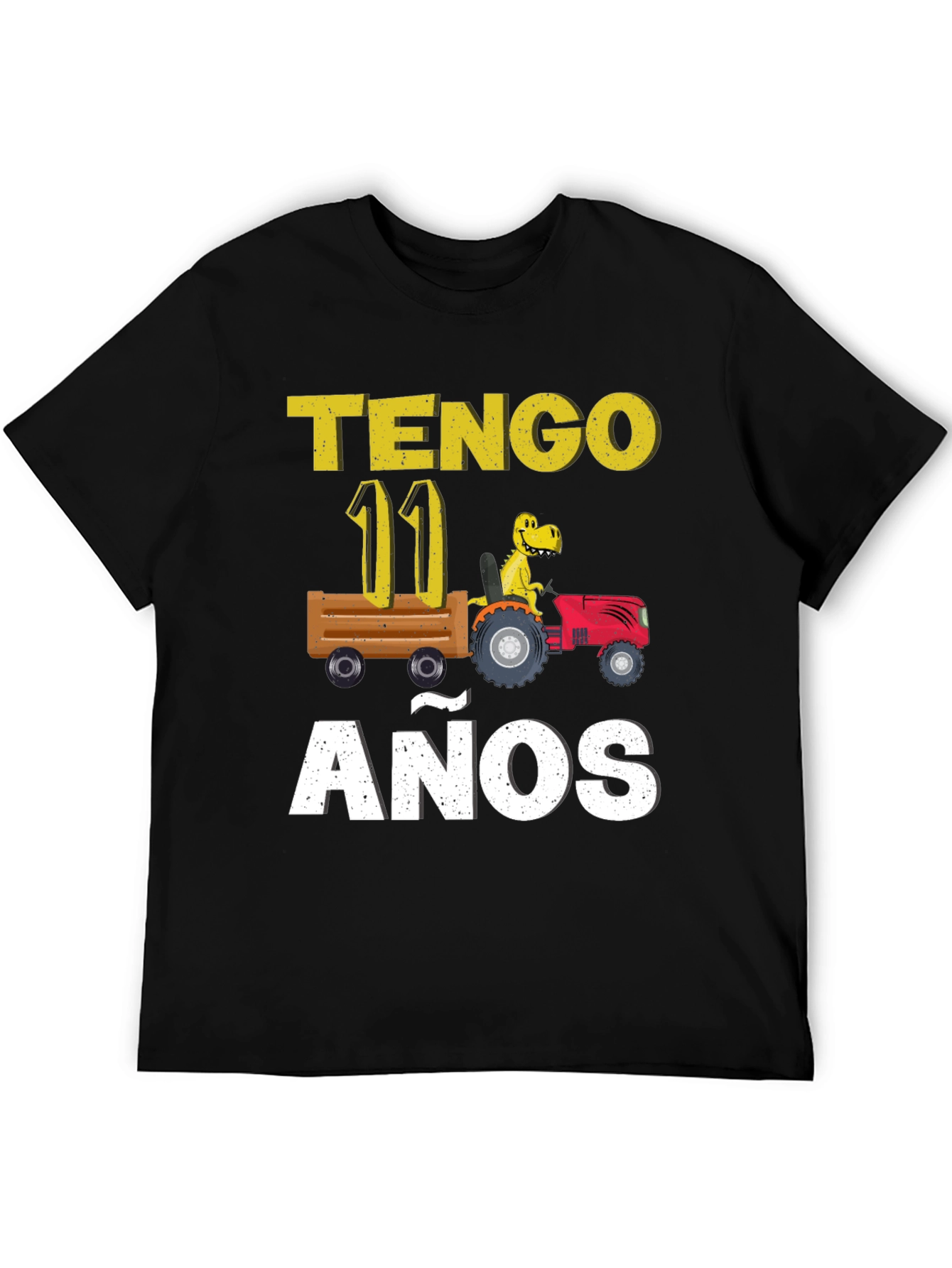 Tengo 11 Anos Dinosaur Tractor Birthday T-Shirt