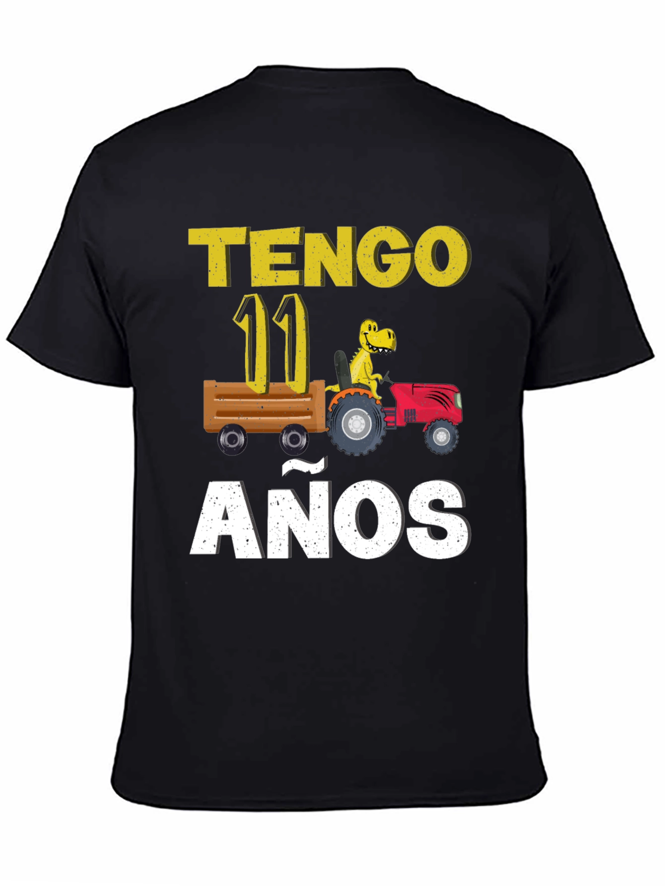 Tengo 11 Anos Dinosaur Tractor Birthday T-Shirt