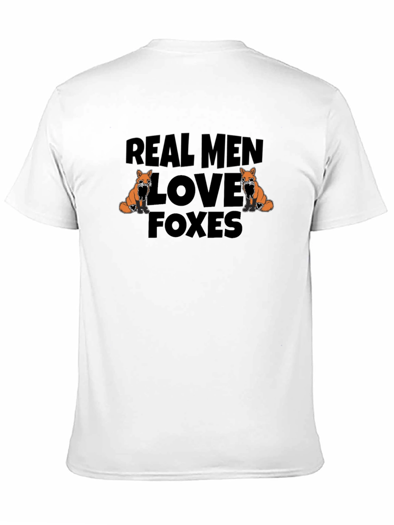 Real Men Love Foxes Black T-Shirt