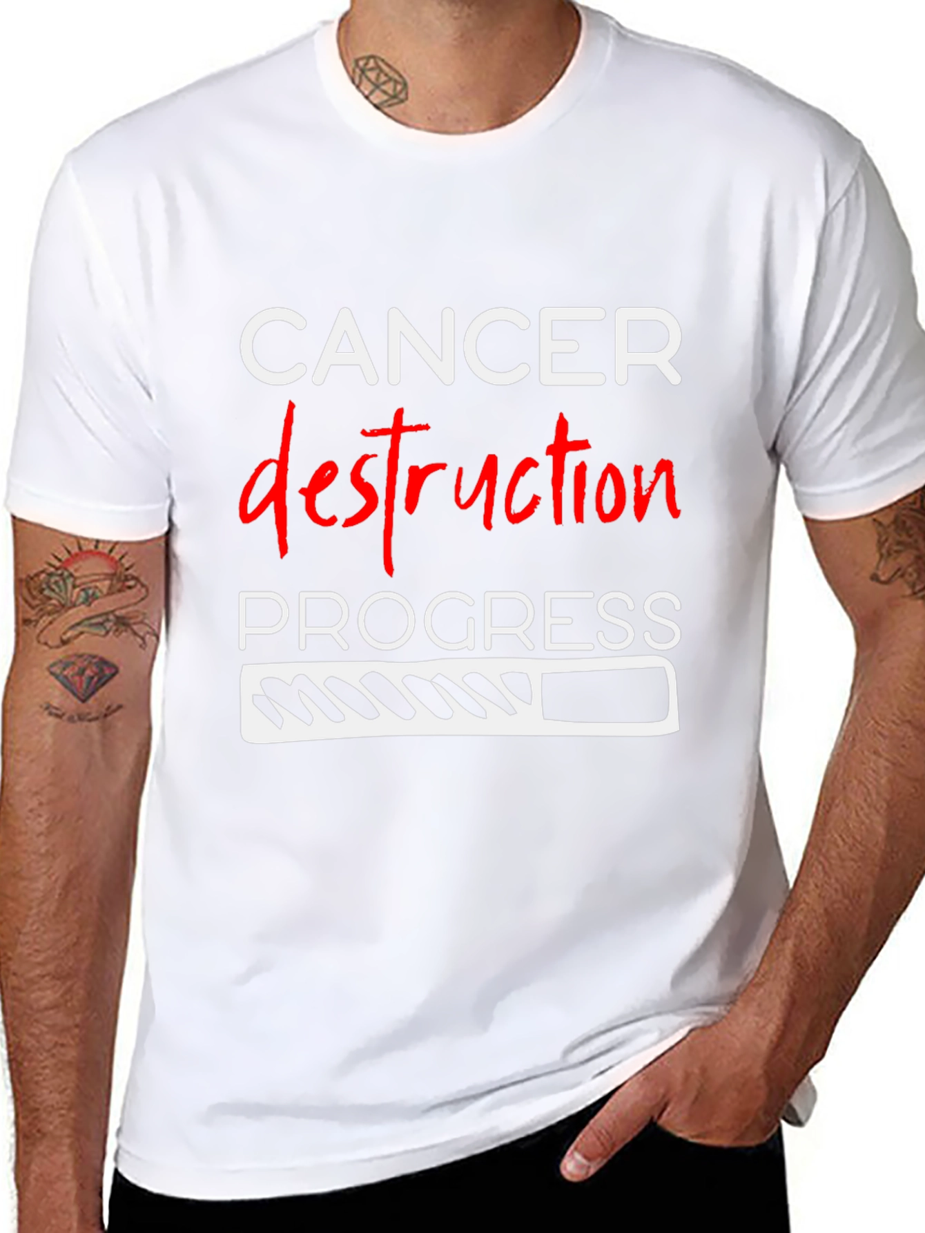 Cancer Destruction Progress Graphic T-Shirt