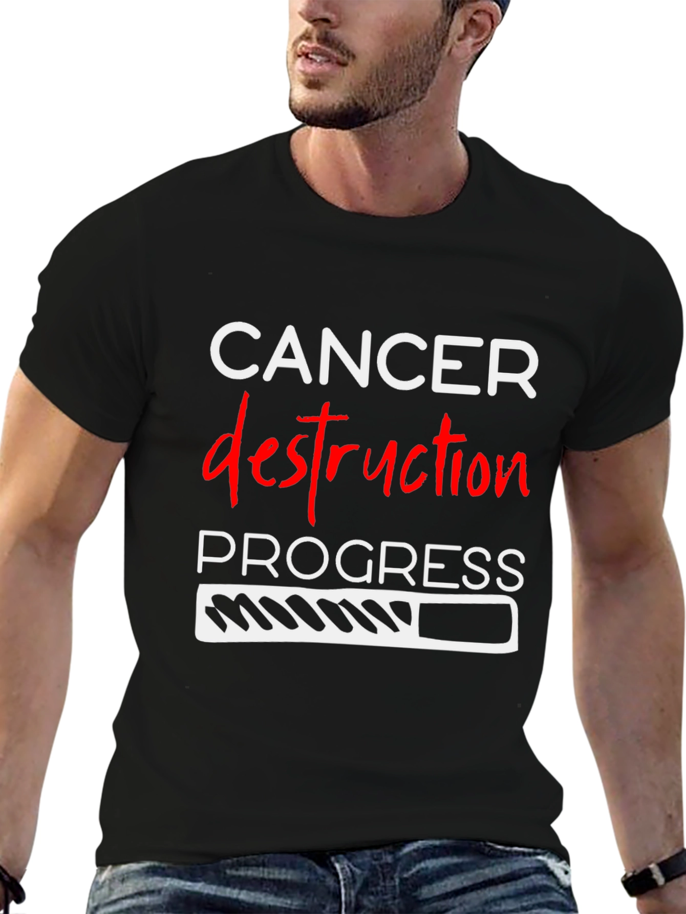 Cancer Destruction Progress Graphic T-Shirt