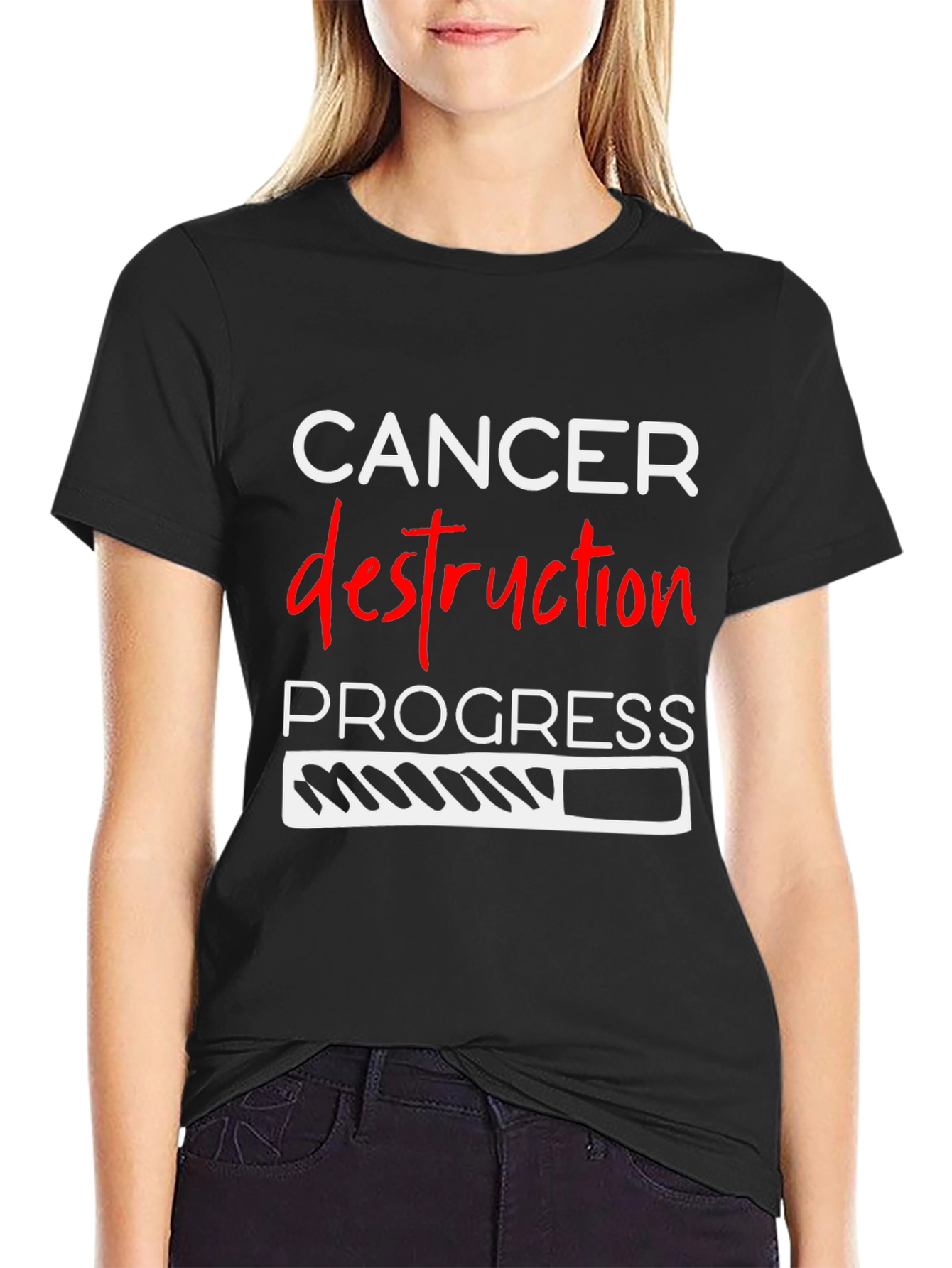 Cancer Destruction Progress Graphic T-Shirt