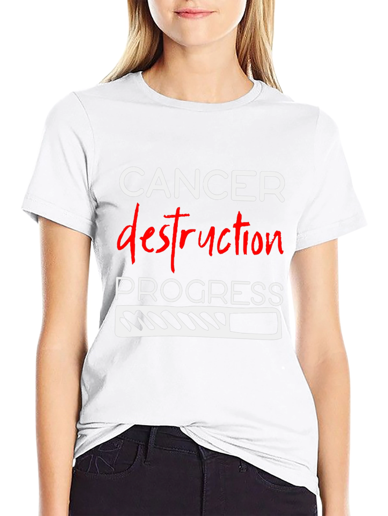 Cancer Destruction Progress Graphic T-Shirt
