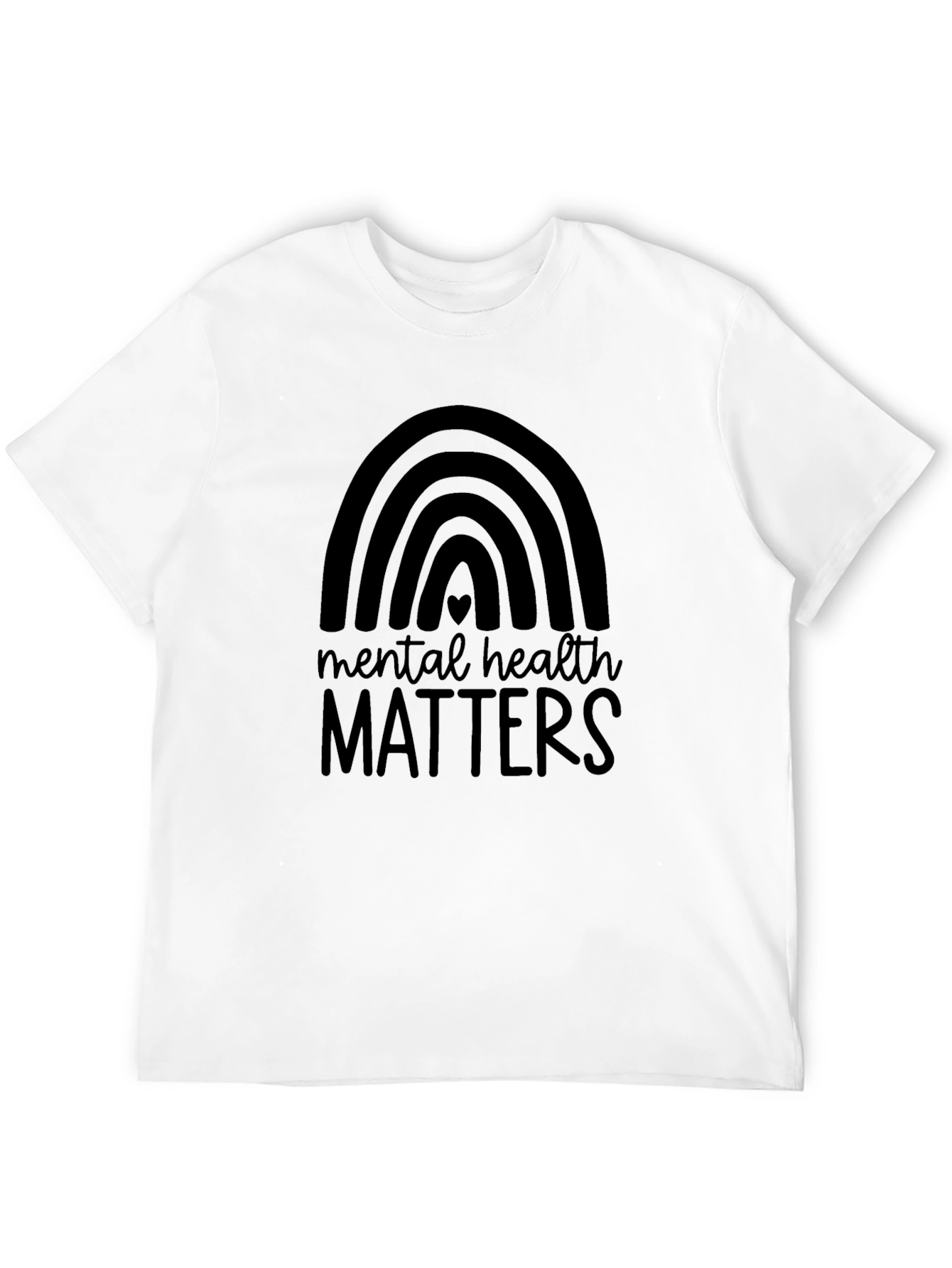 Mental Health Matters T-Shirt - Black Crew Neck