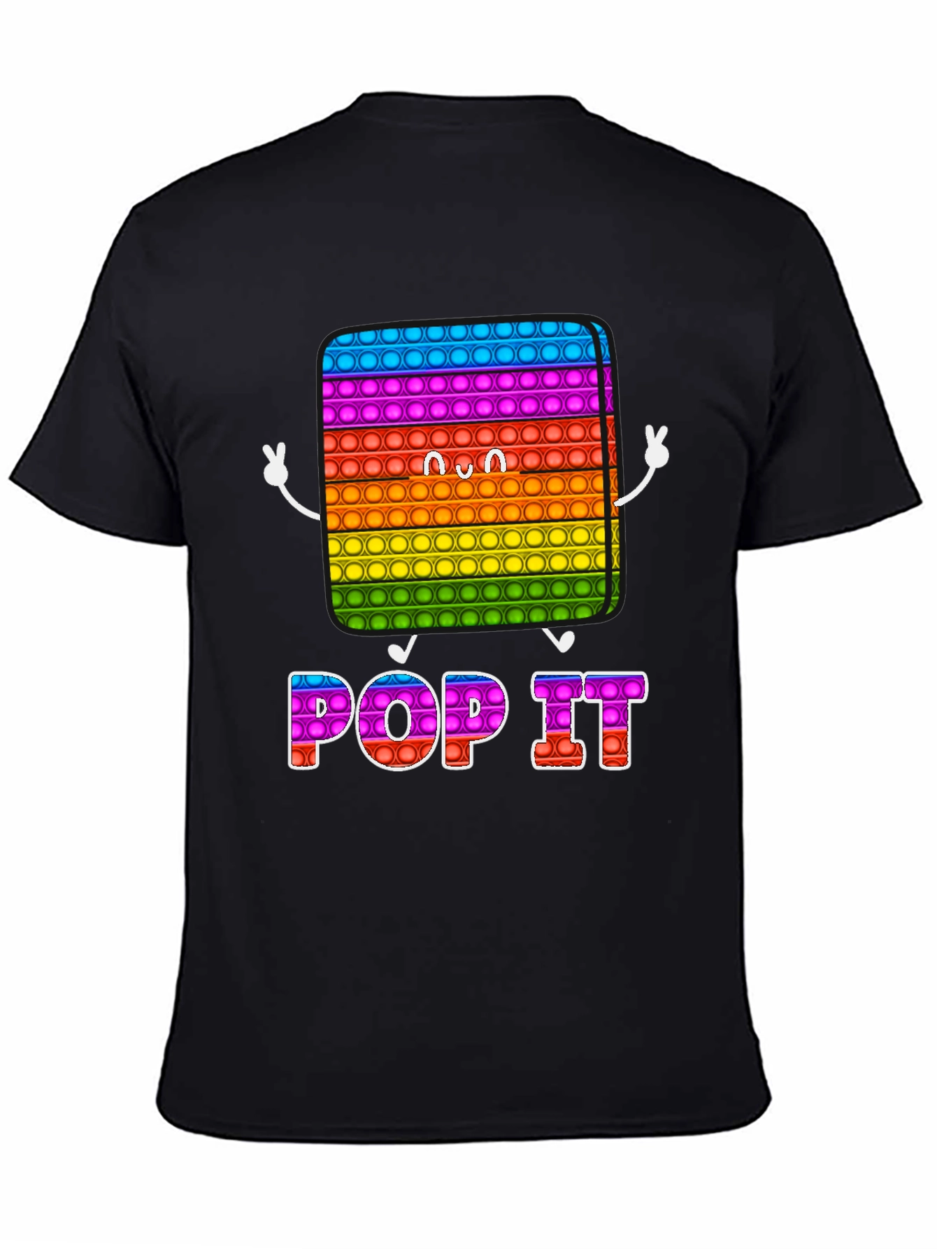 Pop It Graphic Tee - Fun Rainbow Design T-Shirt