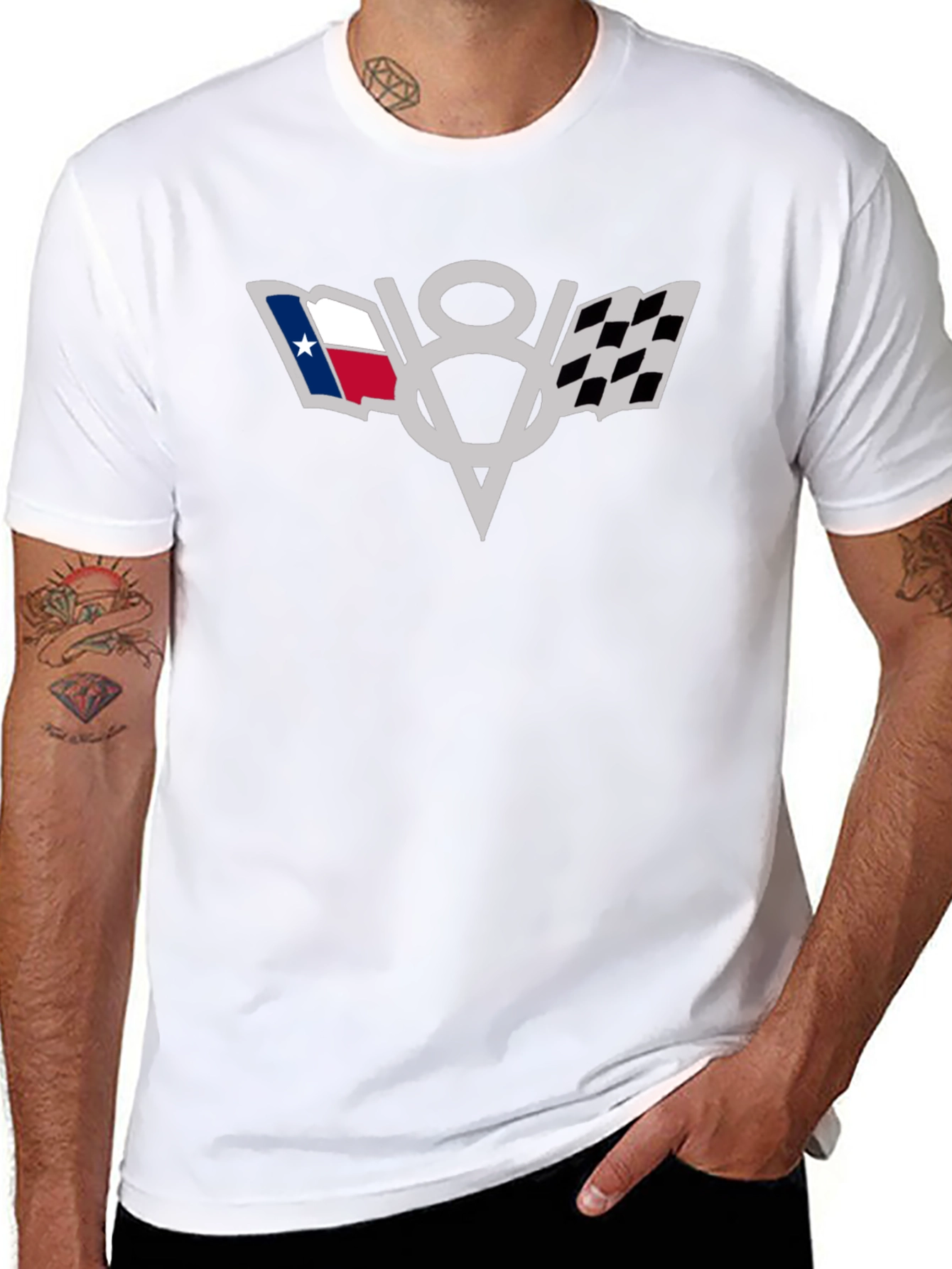 Texas V8 Engine Black T-Shirt