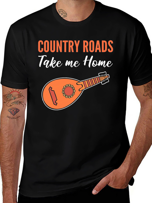 Country Roads Graphic Tee - Take Me Home Black T-Shirt