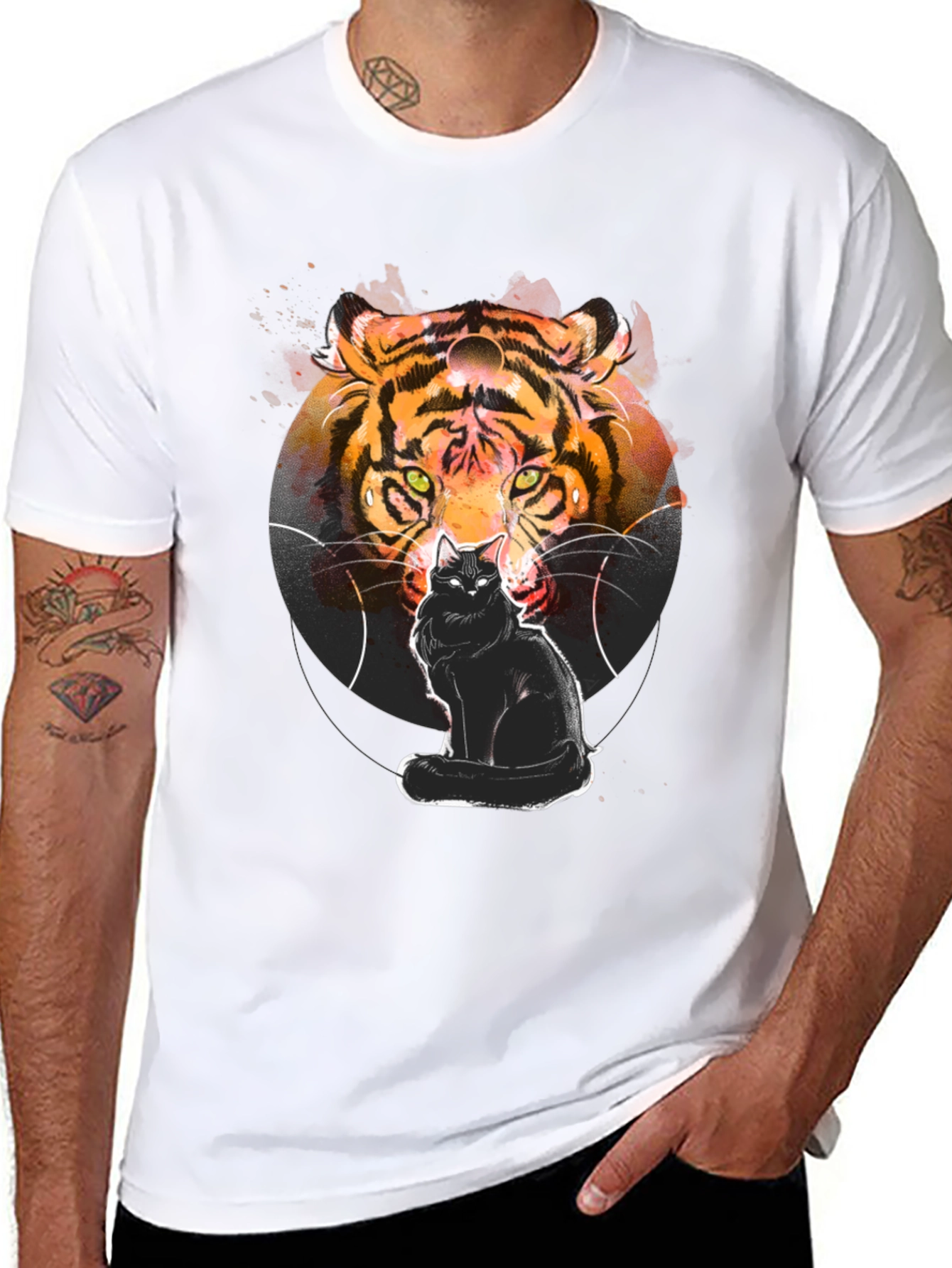 Tiger Cat Graphic T-Shirt