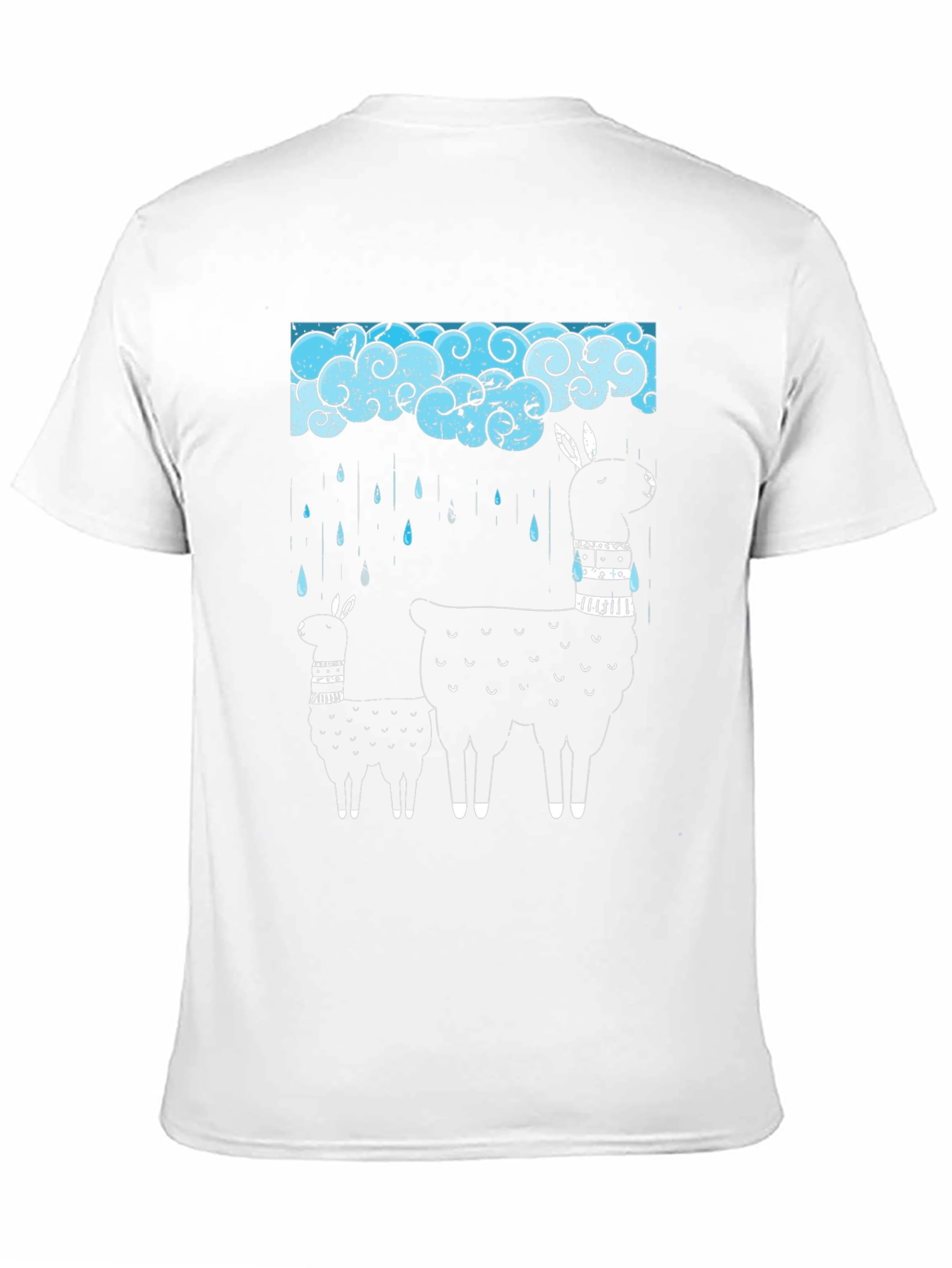 Llama Rain T-Shirt - Quirky Graphic Tee