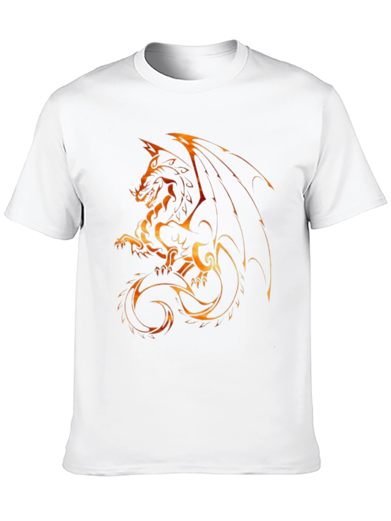 Fiery Dragon Graphic T-Shirt - Mens Black Tee